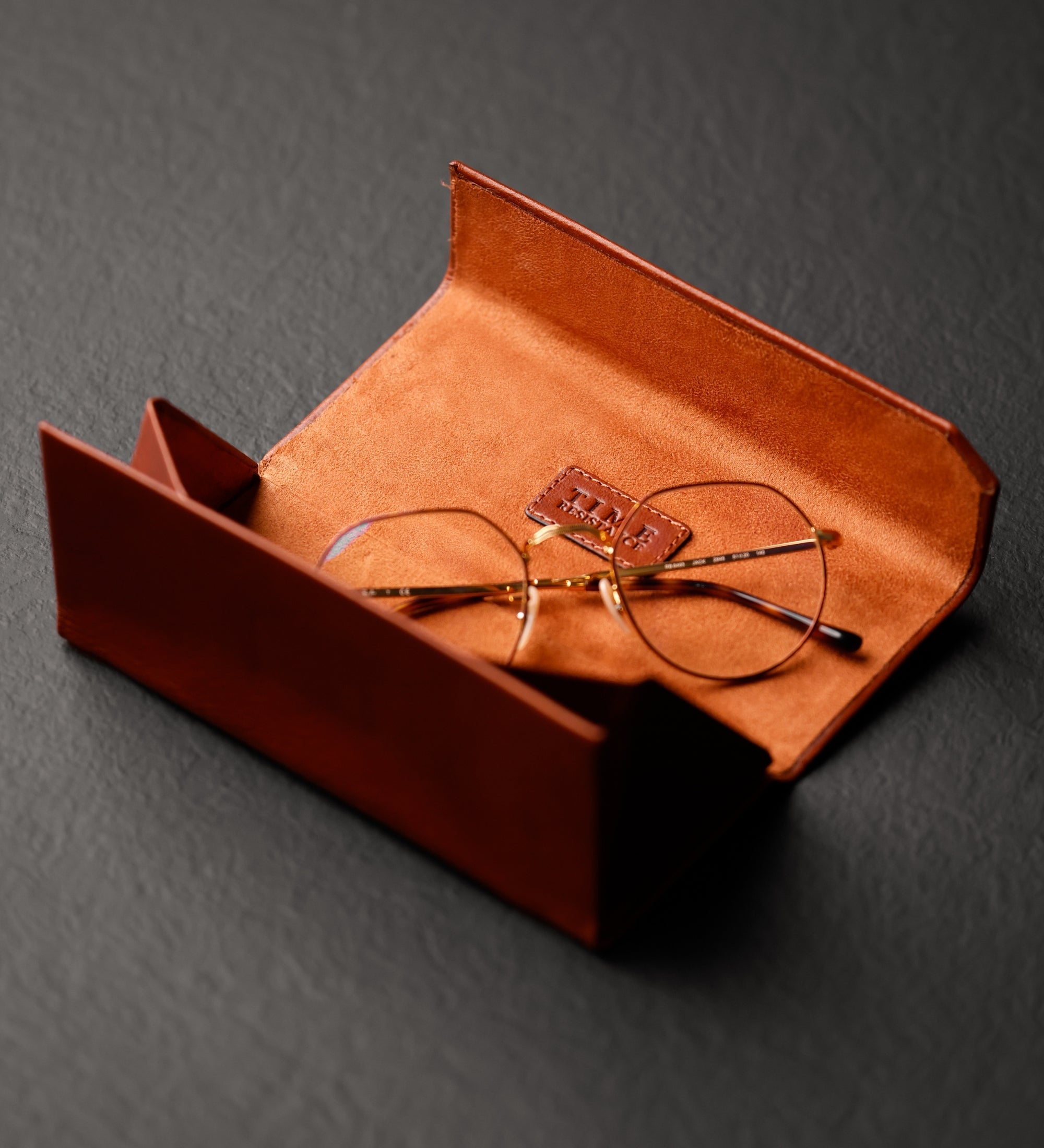 Foldable Leather Glasses Case - The Riddle of the Sands
