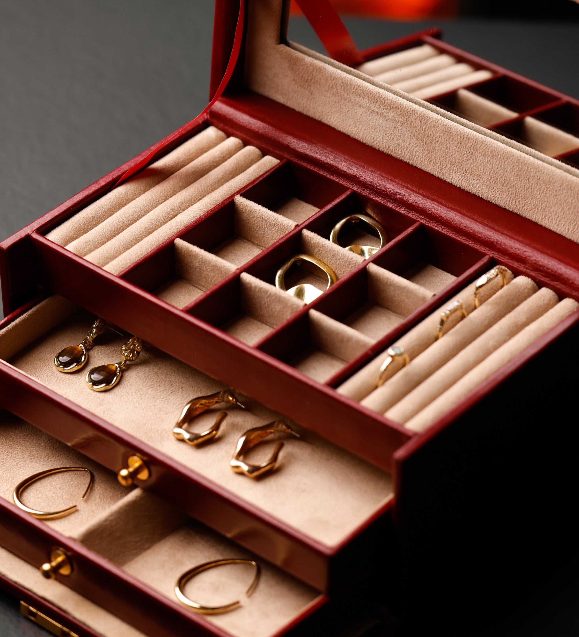 Leather Jewelry Box for Women - Beloved