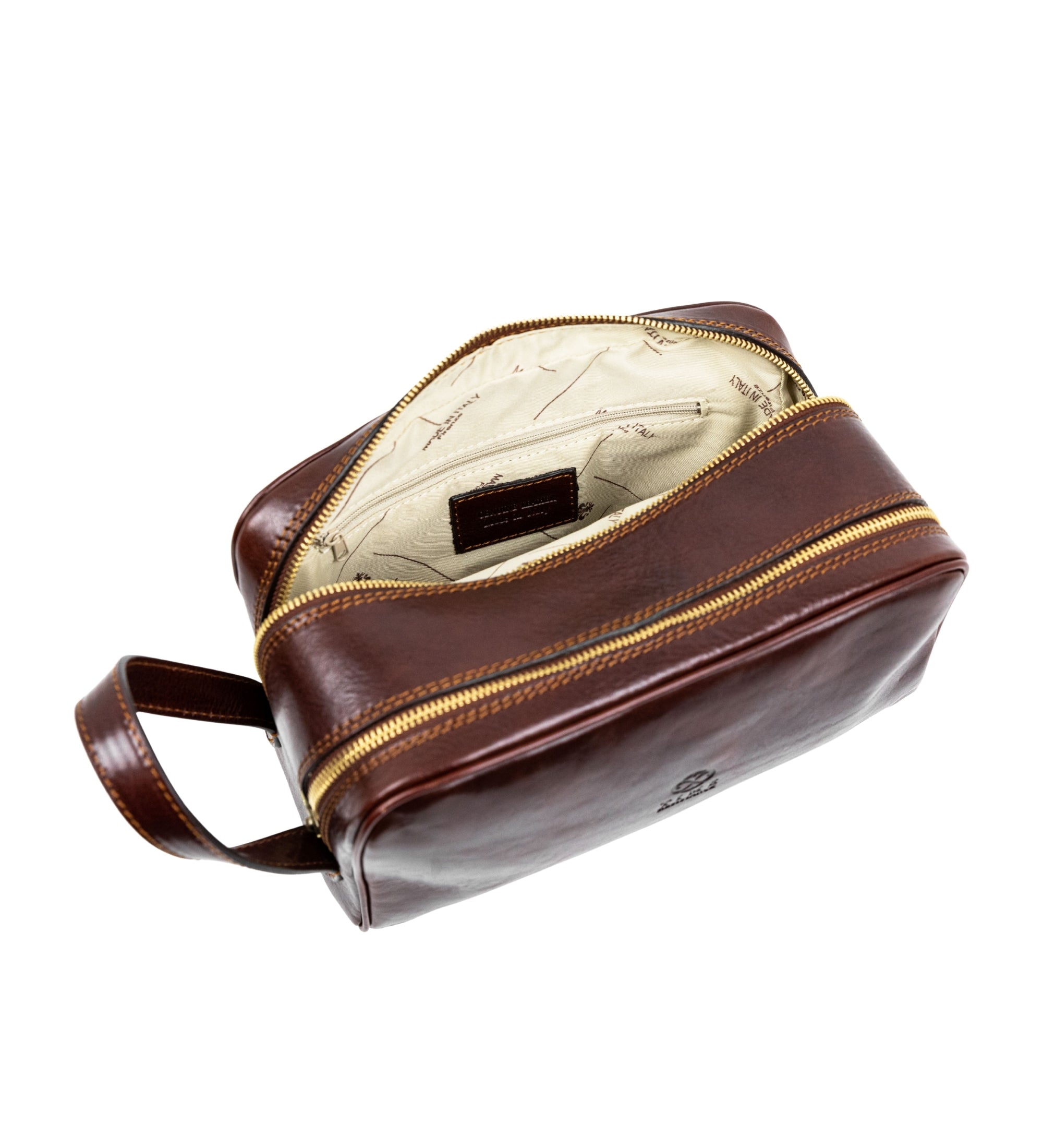 Leather Cosmetic Bag Dopp Kit - All the Kings Men