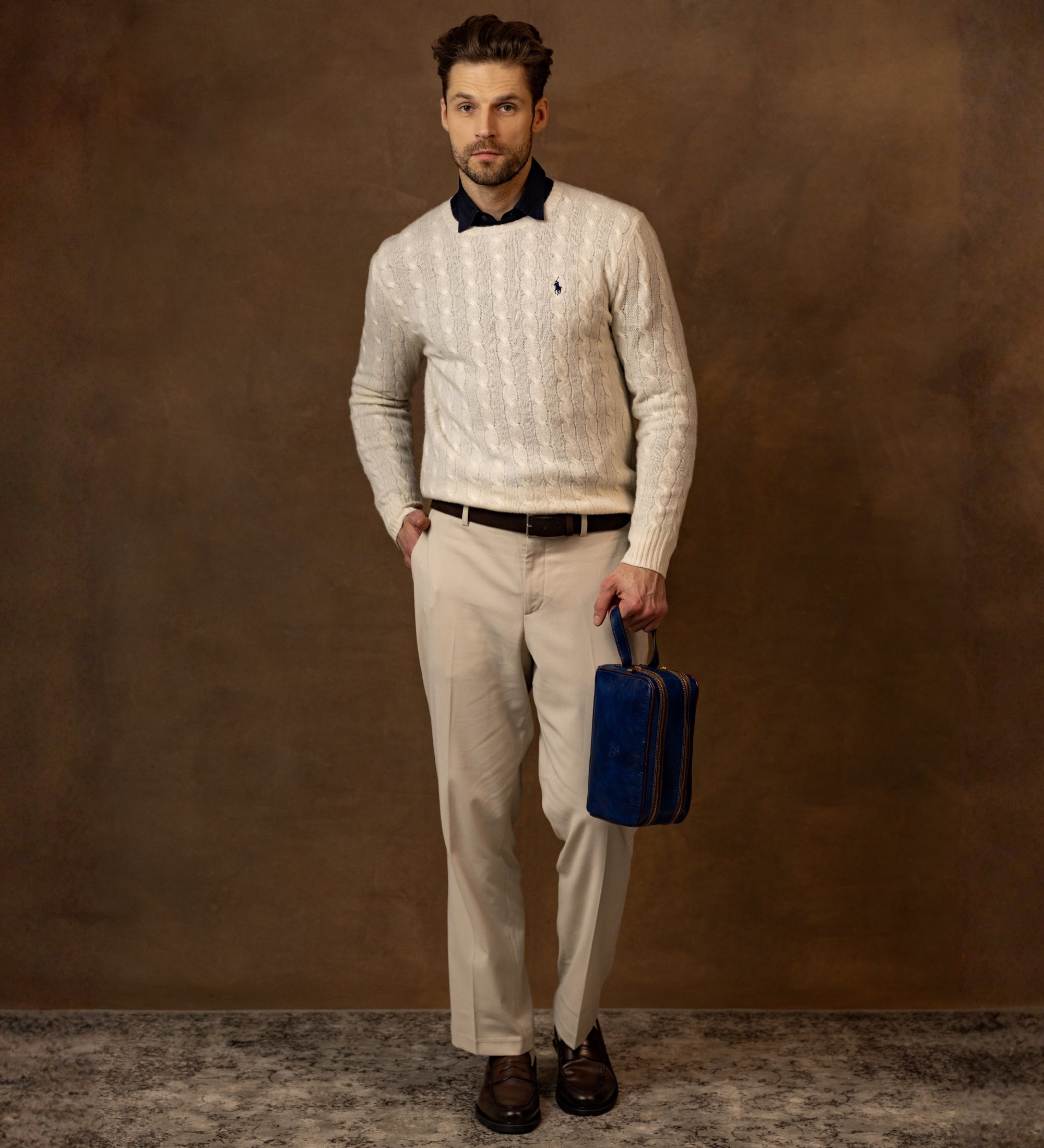 Leather Cosmetic Bag Dopp Kit - All the Kings Men