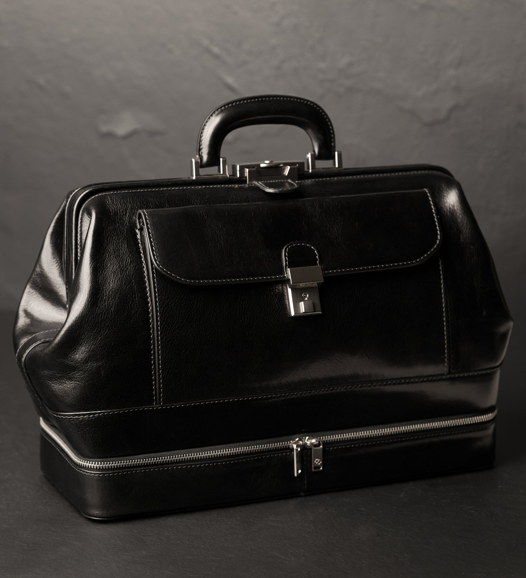 Large Italian Leather Doctor Bag for Women - The Master and Margarita