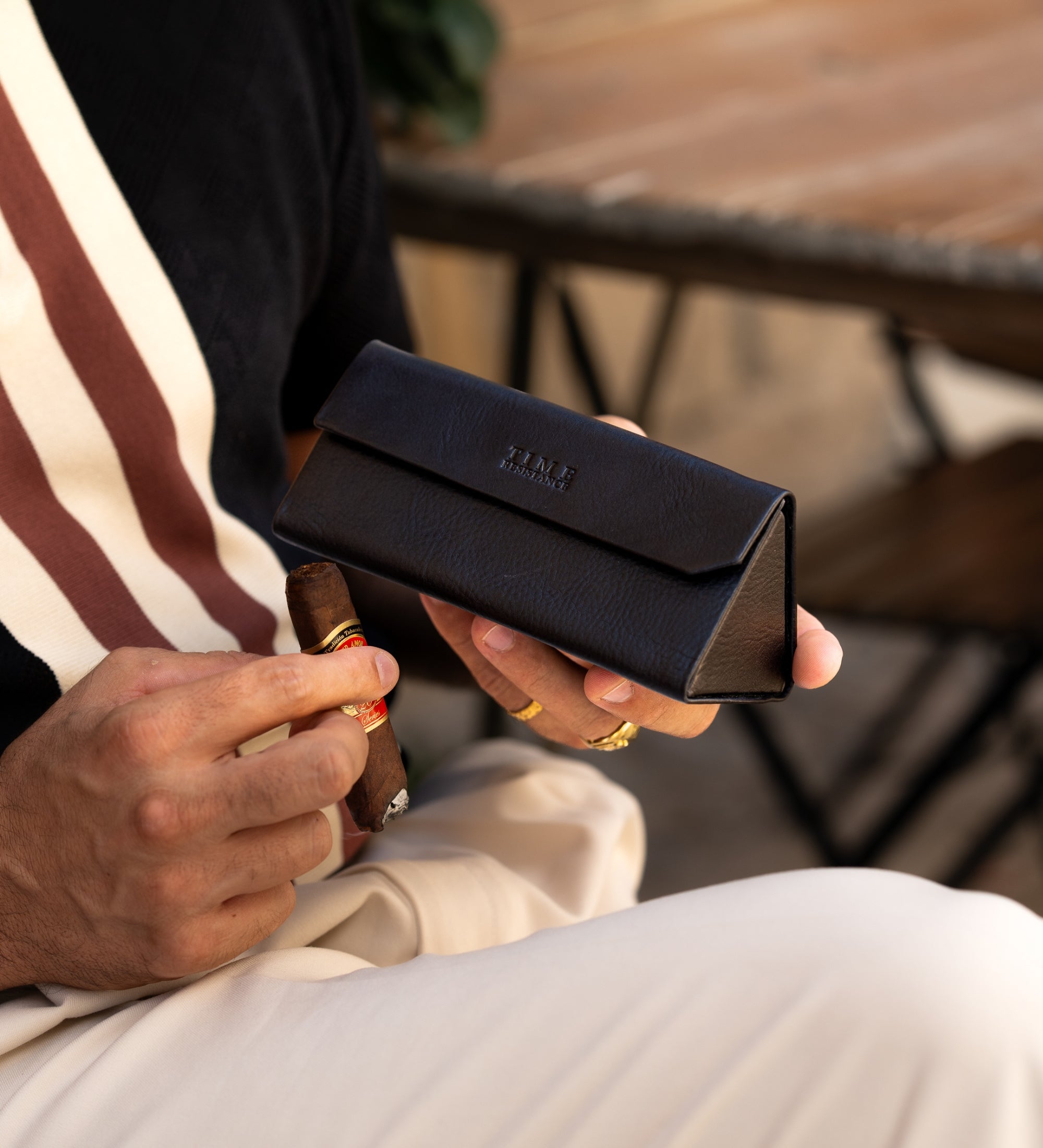 Foldable Leather Glasses Case - The Riddle of the Sands