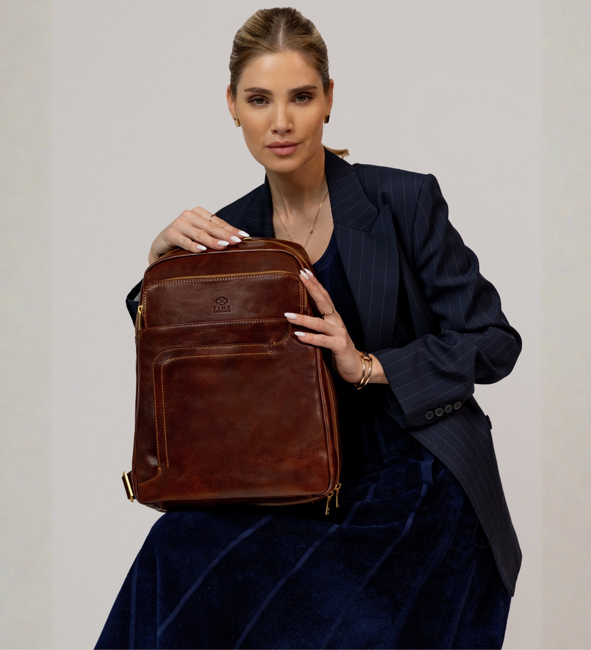 Leather Travel Backpack for Women - L.A. Confidential