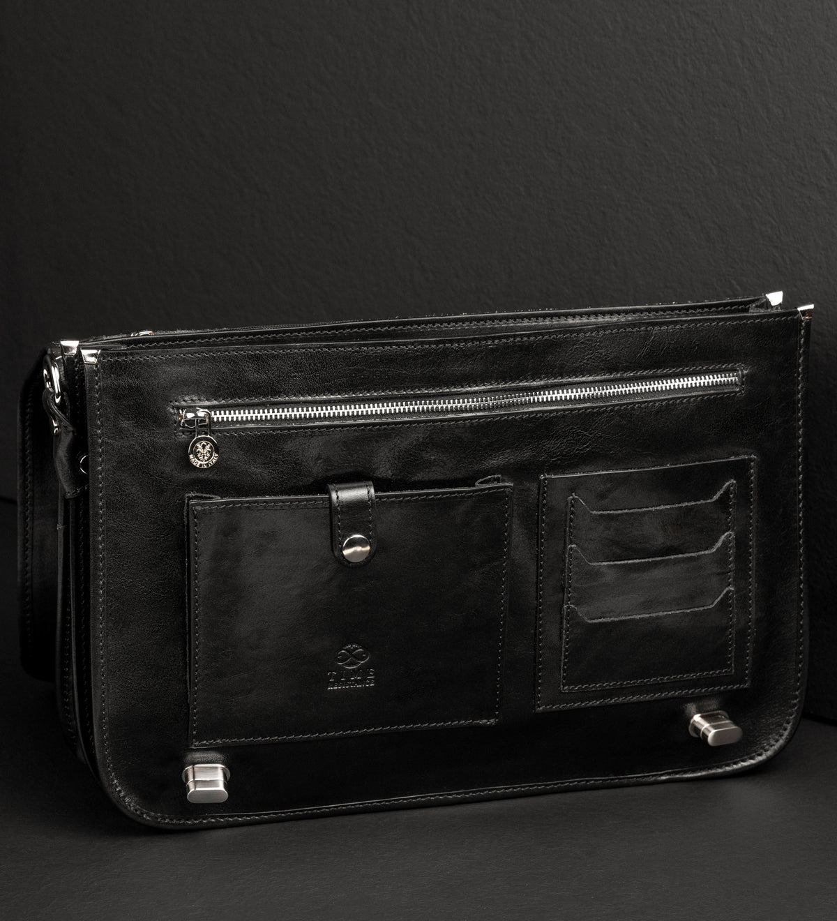 Leather Briefcase Laptop Bag - Illusions