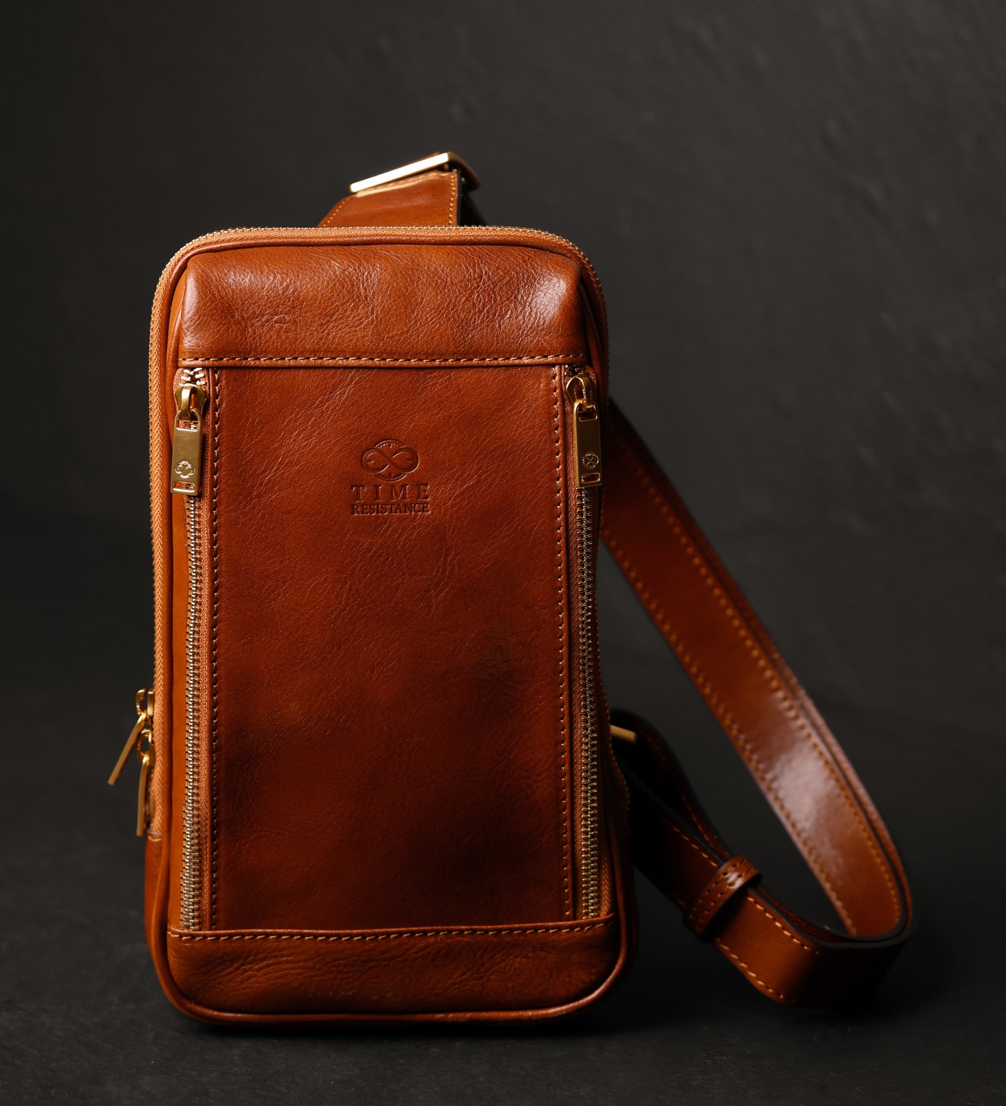 Leather Sling Bag Chest Bag - Kim