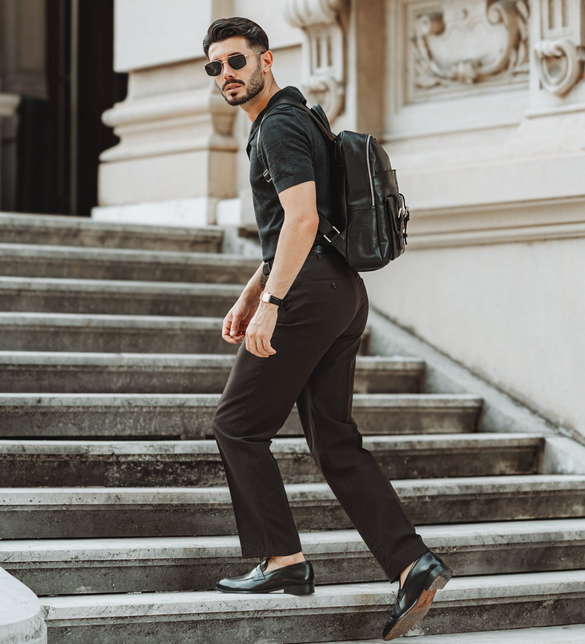 Large Leather Backpack for Men - The Divine Comedy