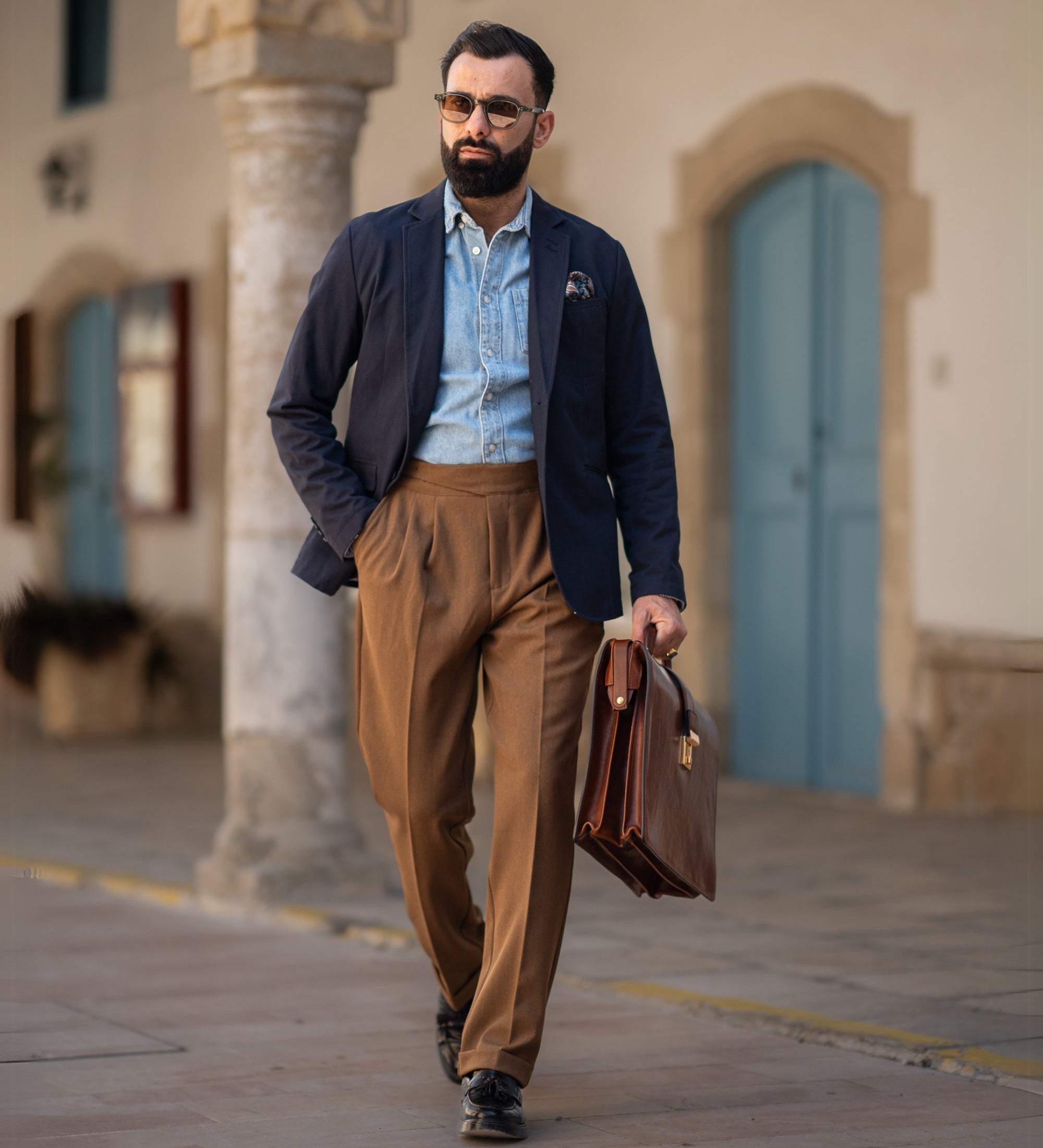 Large Leather Briefcase - The Firm