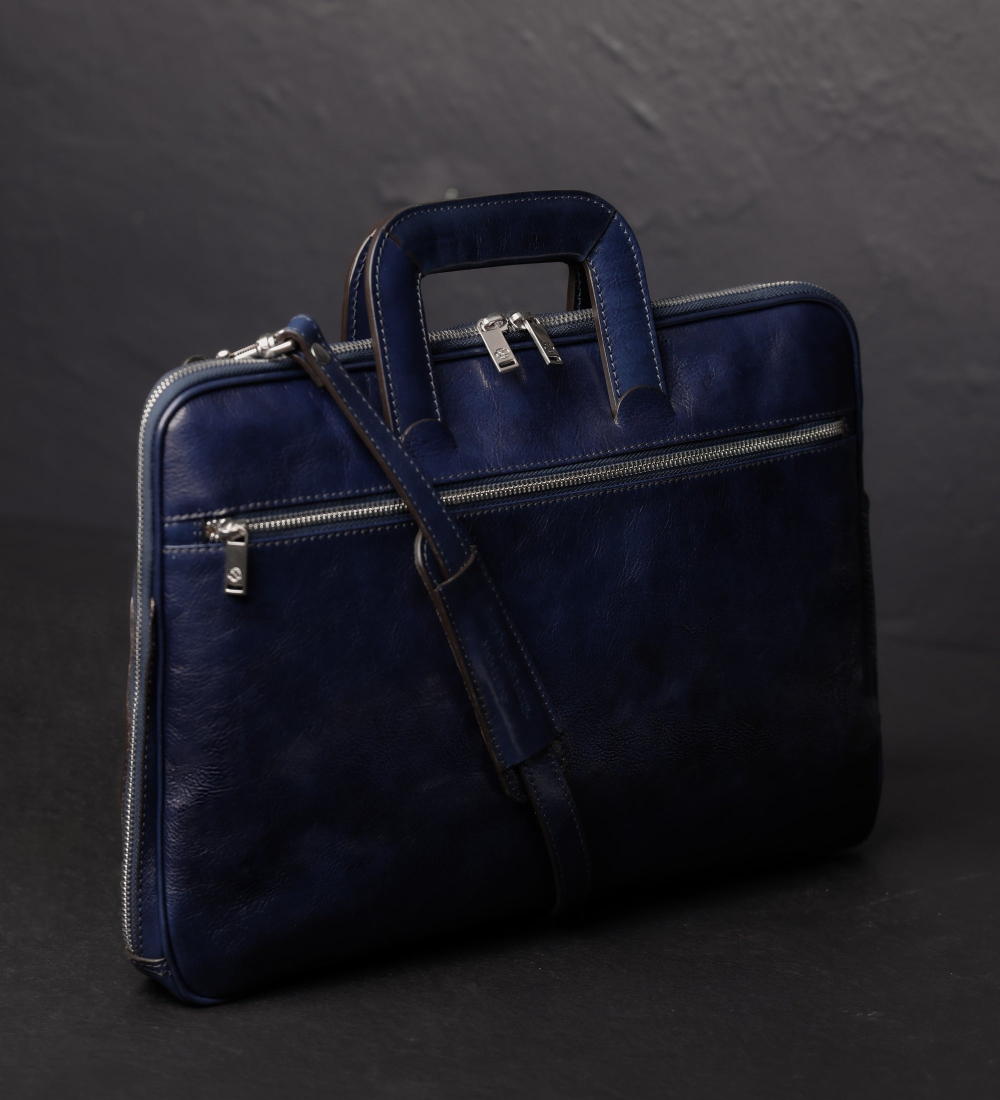 Womens Leather Briefcase Laptop Bag - Brave New World