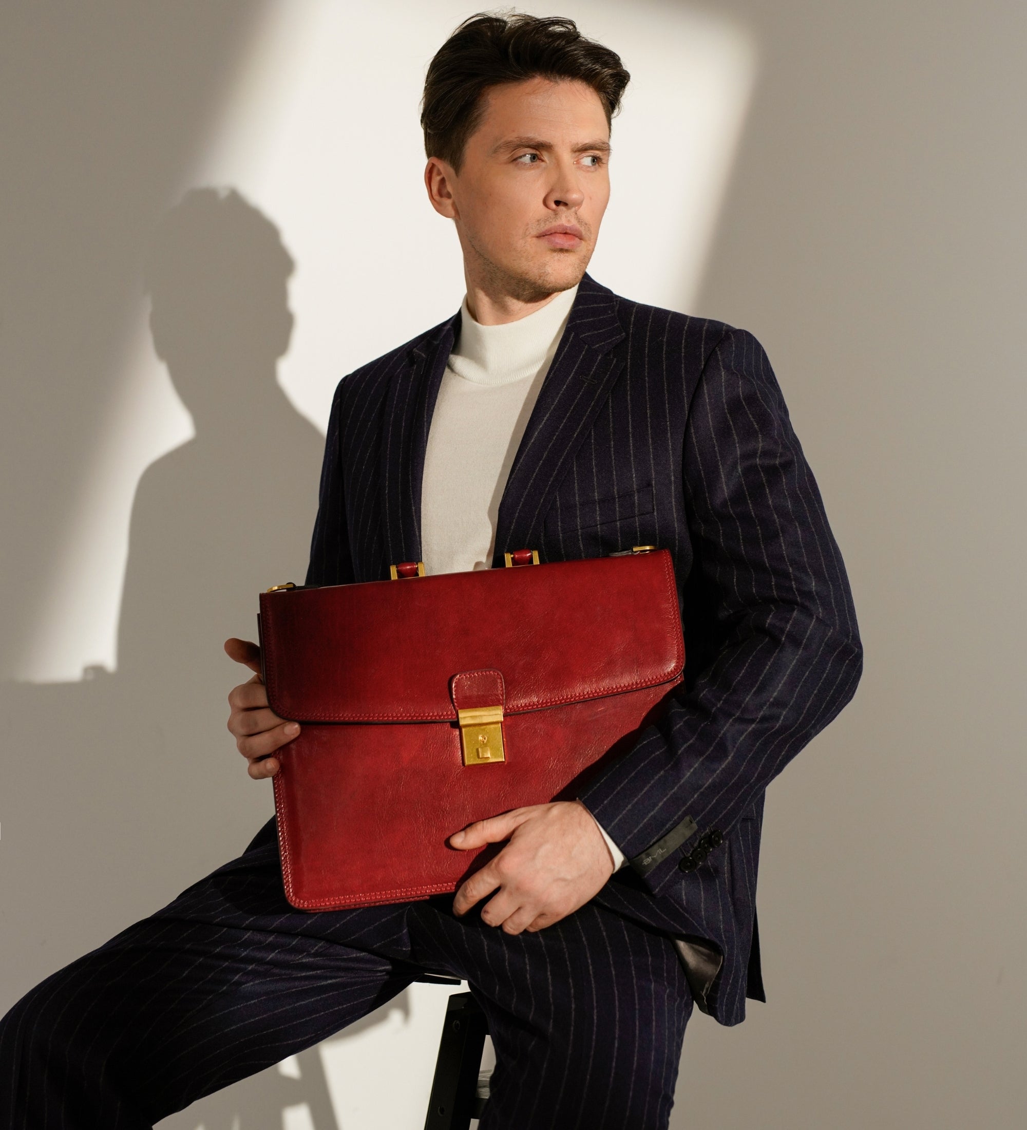 Leather Briefcase - The Sound of the Mountain