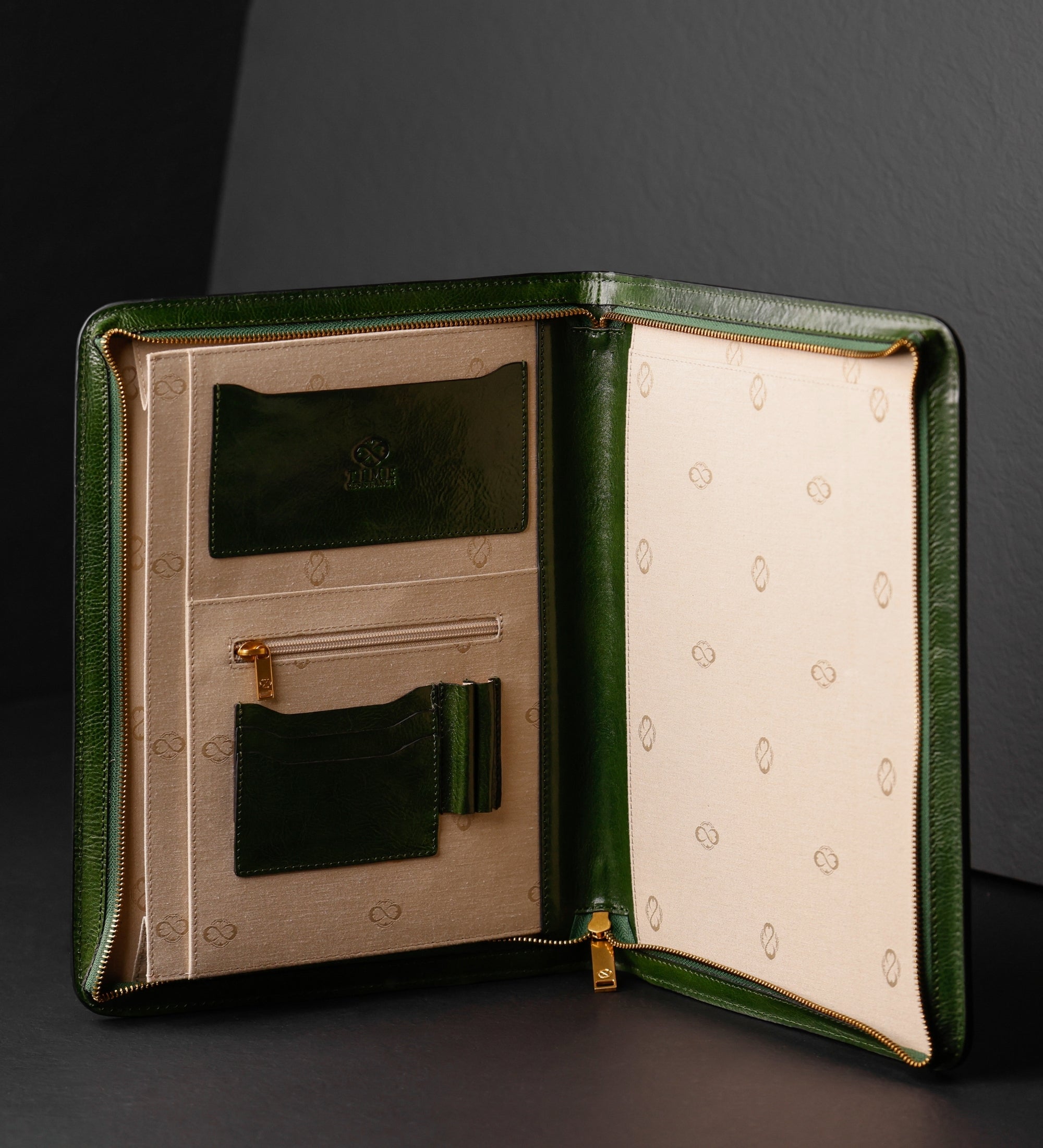 Womens Leather A4 Documents Folder Organizer - Candide