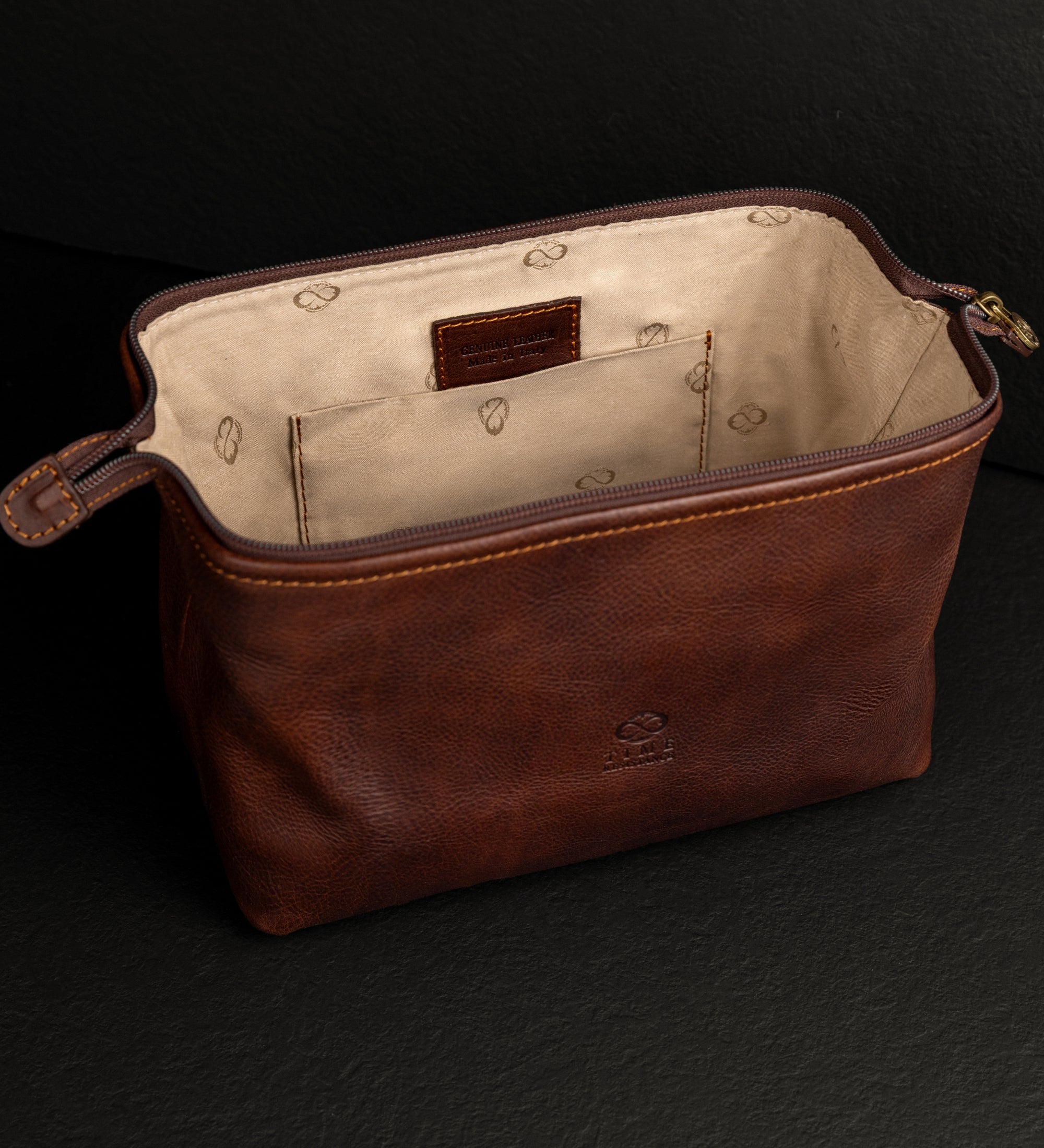 Leather Toiletry Bag - Four Past Midnight