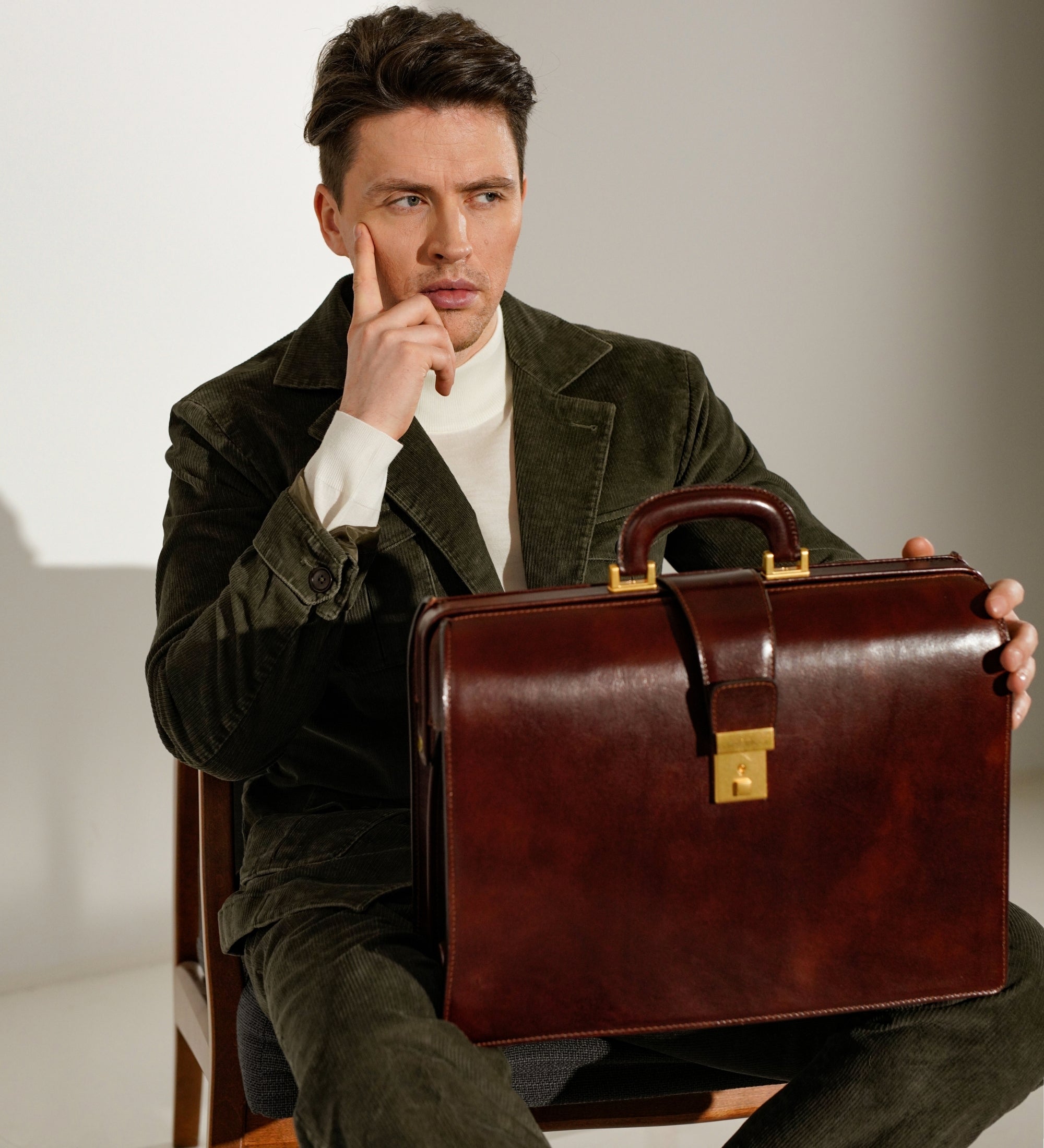 Large Leather Briefcase - The Firm