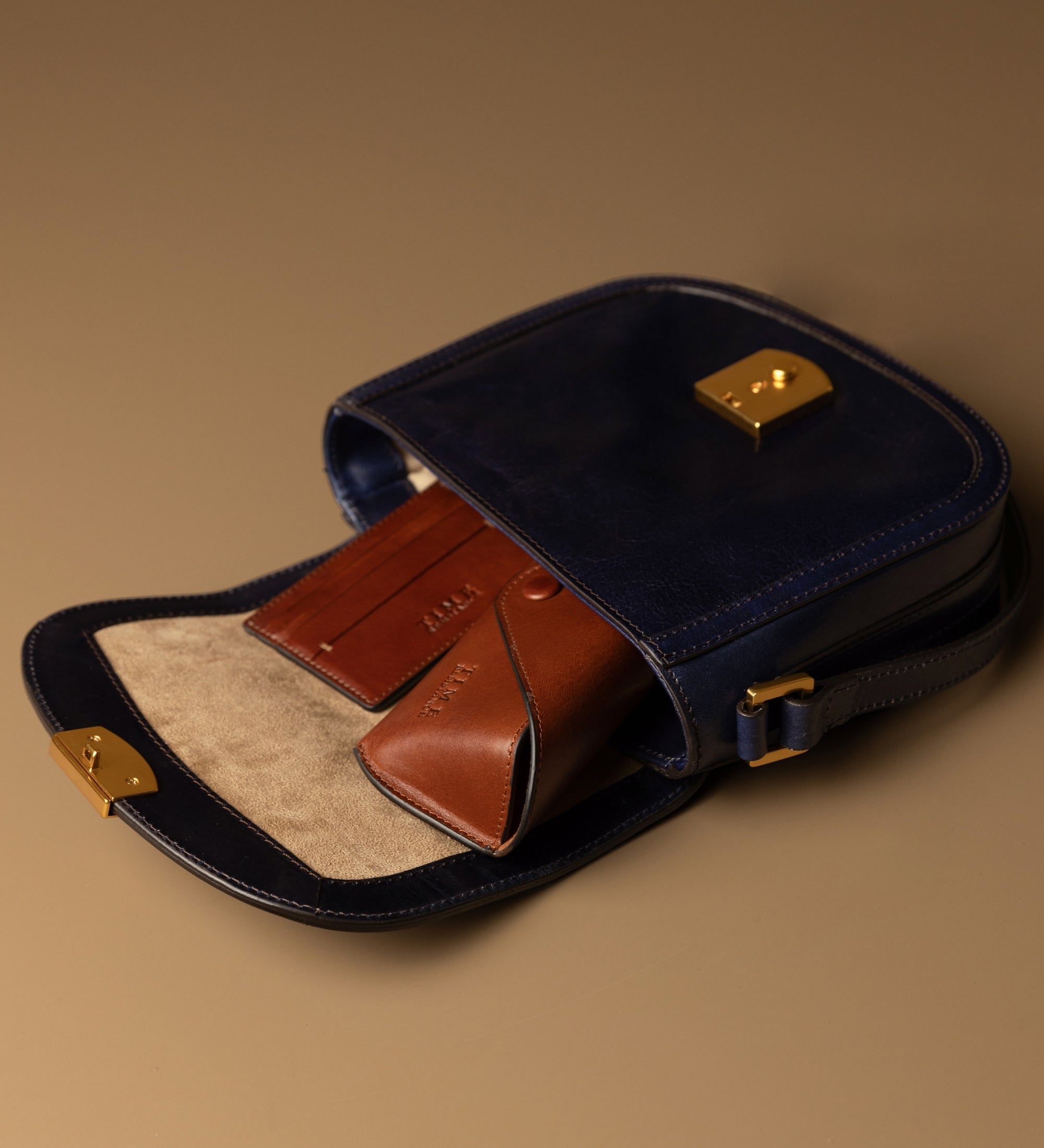 Womens Leather Saddle Bag - Secrets