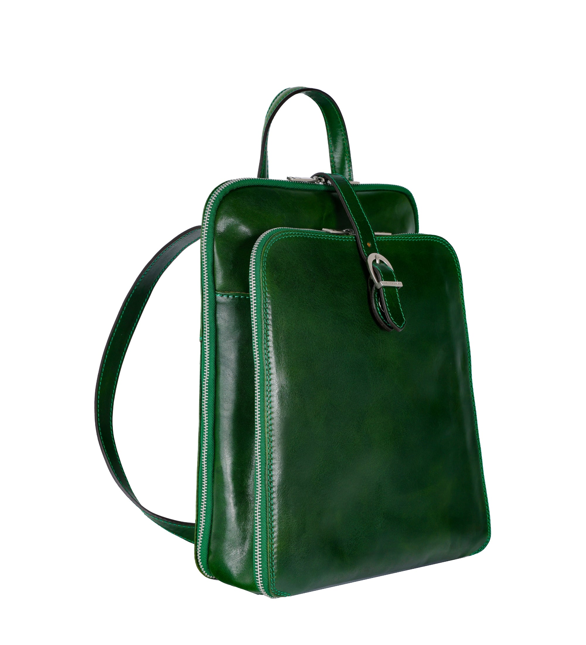 Womens Convertible Leather Backpack Shoulder Bag - Clarissa