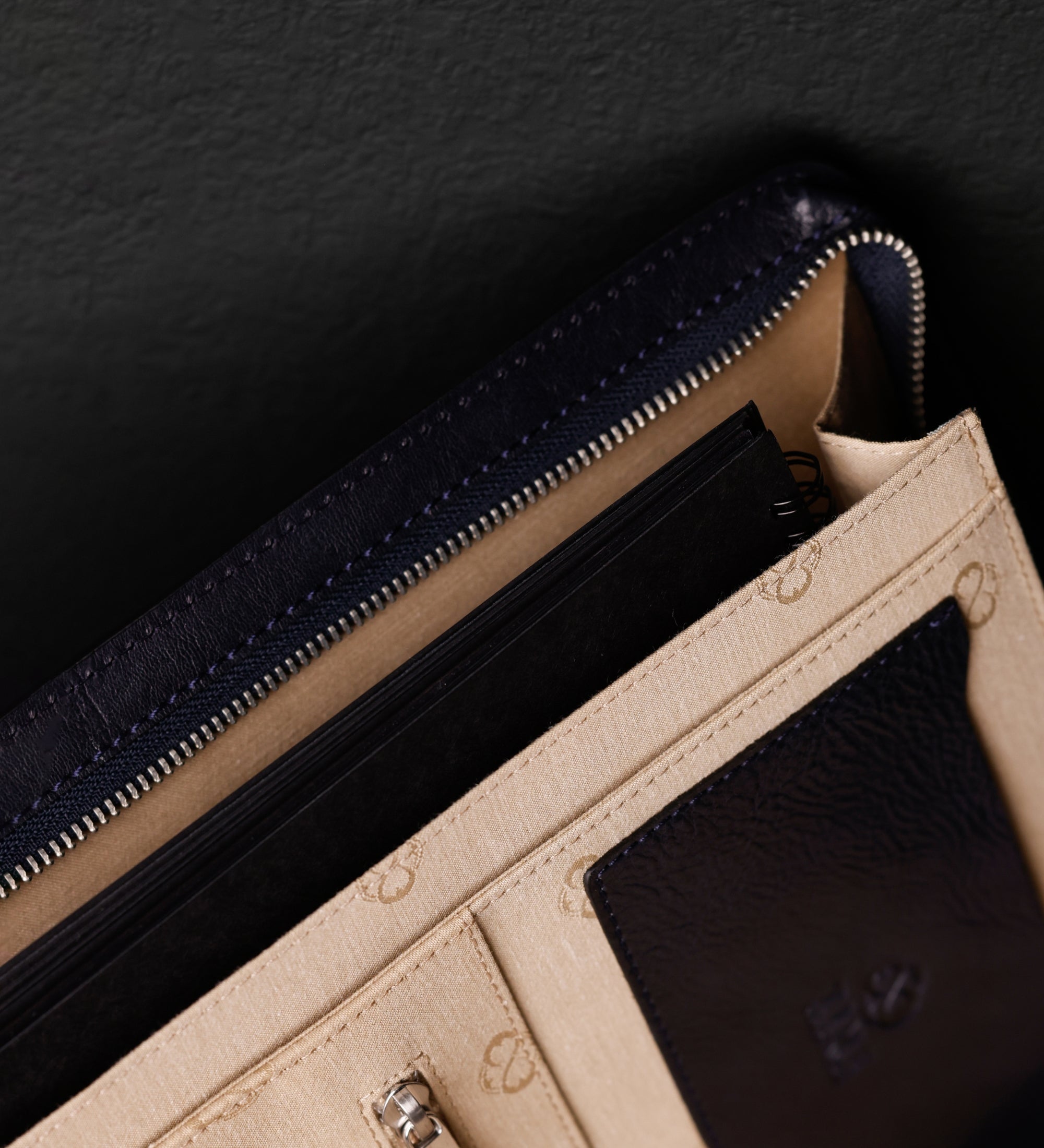 Womens Leather A4 Documents Folder Organizer - Candide