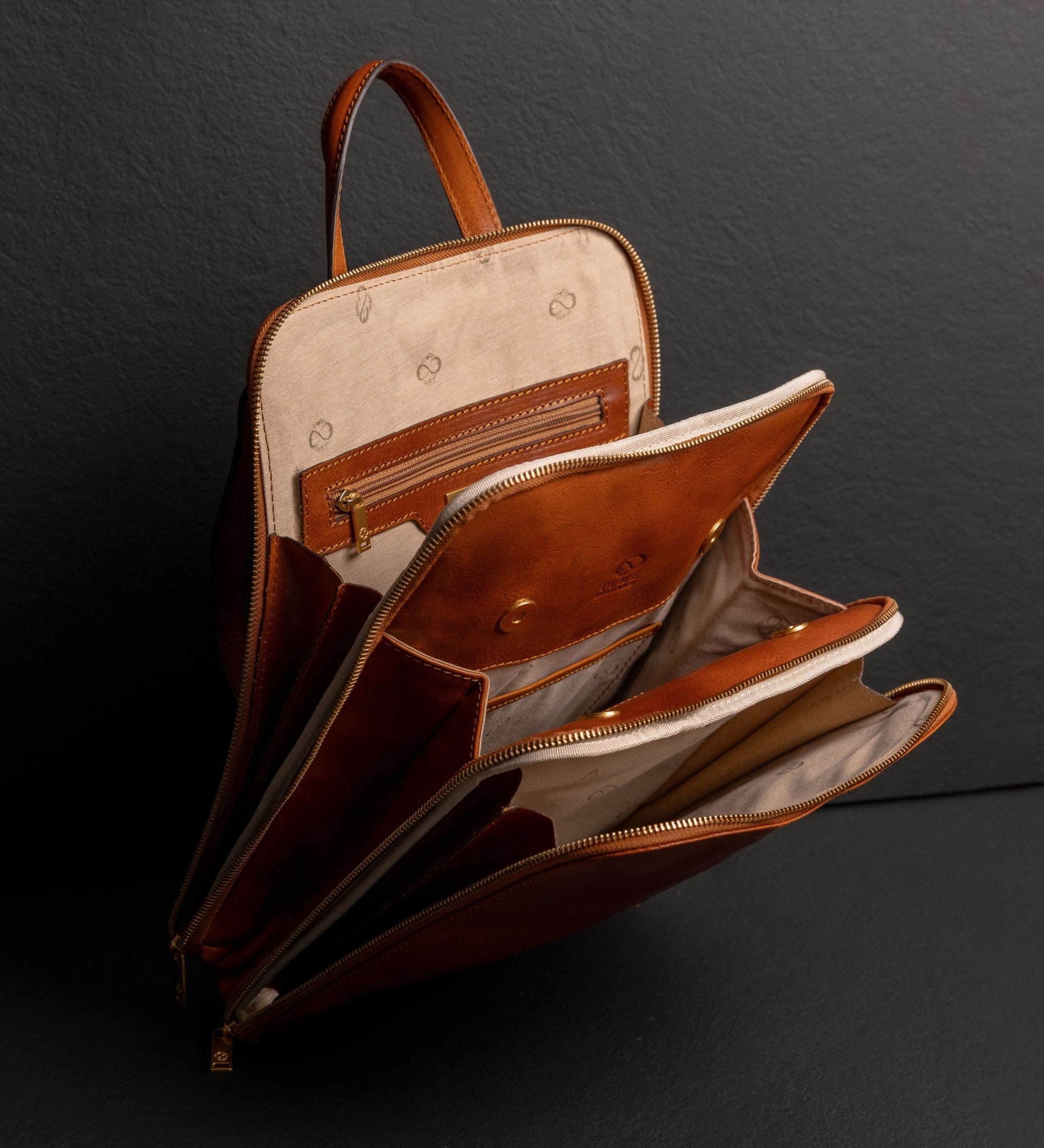 Womens Convertible Leather Backpack Shoulder Bag - Clarissa