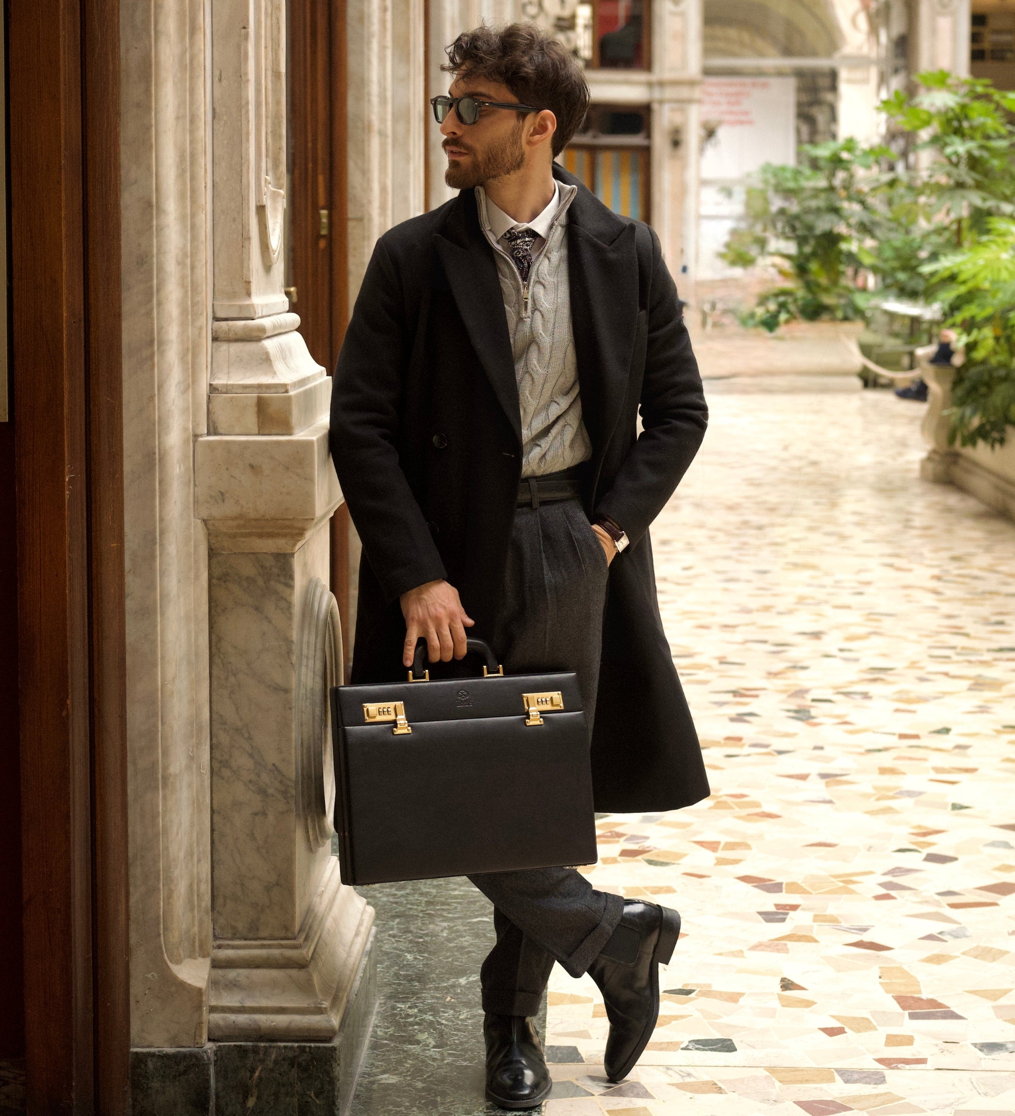 Leather Attaché Case Briefcase - Vendetta