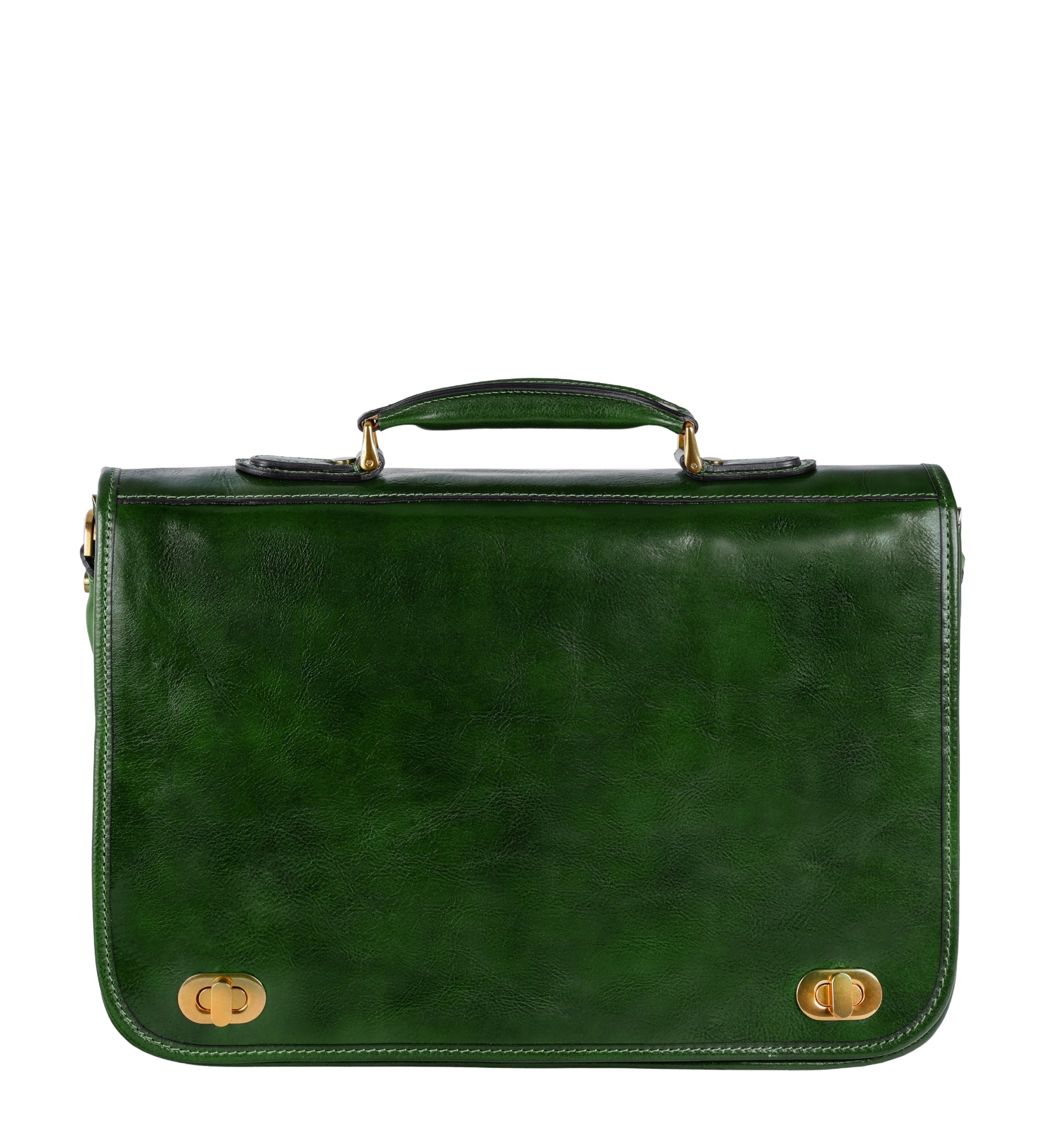 Leather Briefcase Laptop Bag - Illusions