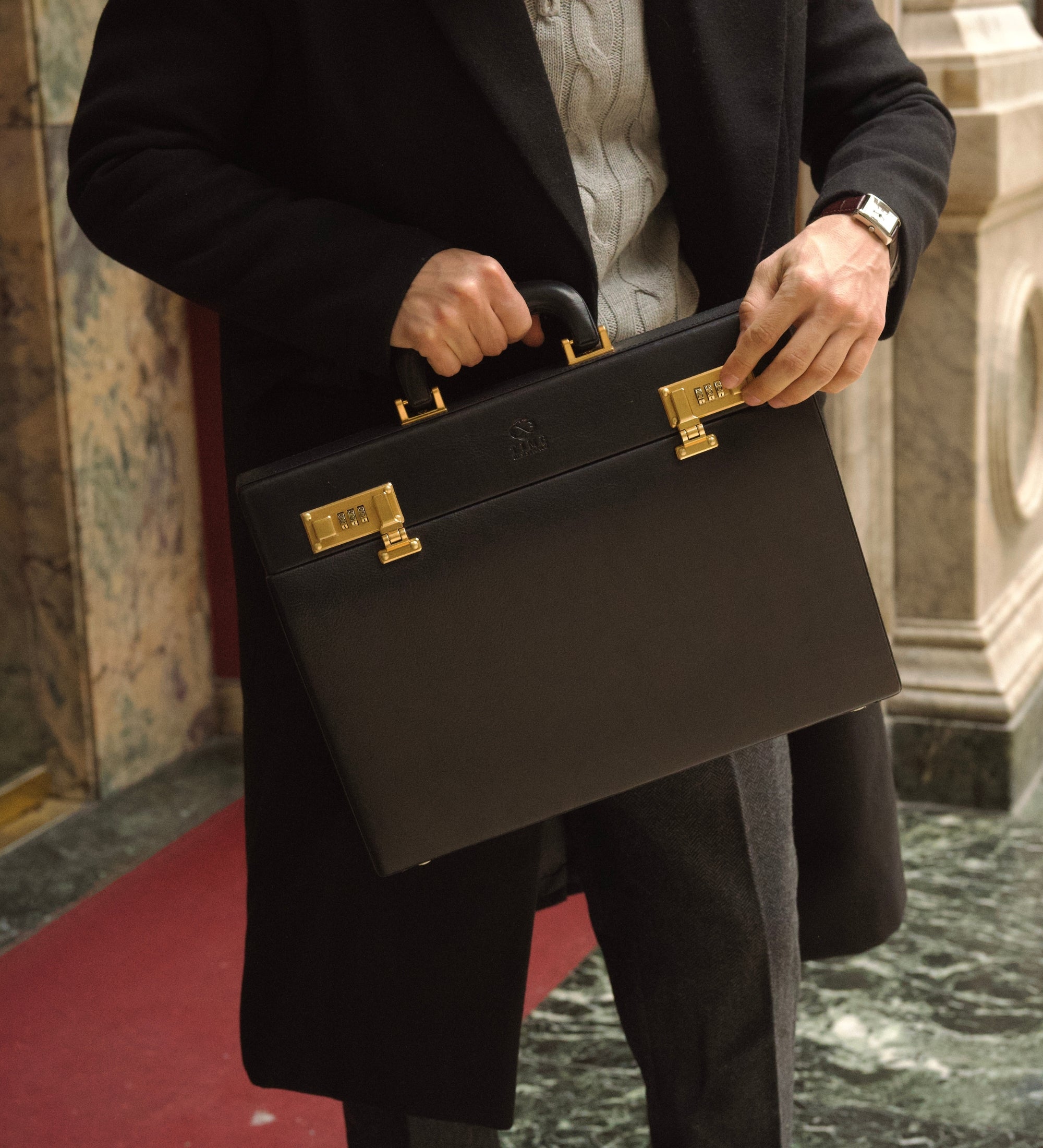 Leather Attaché Case Briefcase - Vendetta