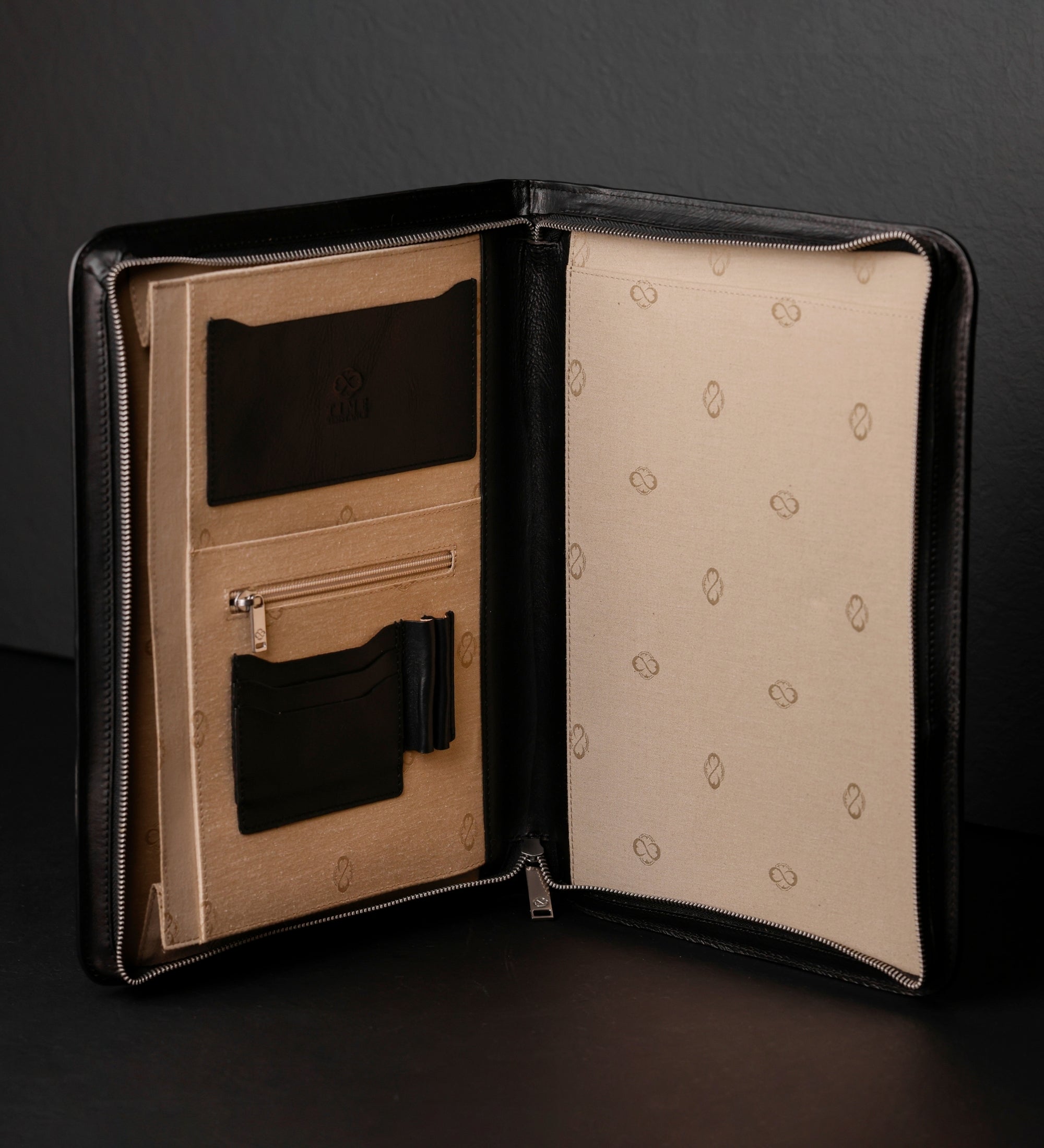 Womens Leather A4 Documents Folder Organizer - Candide