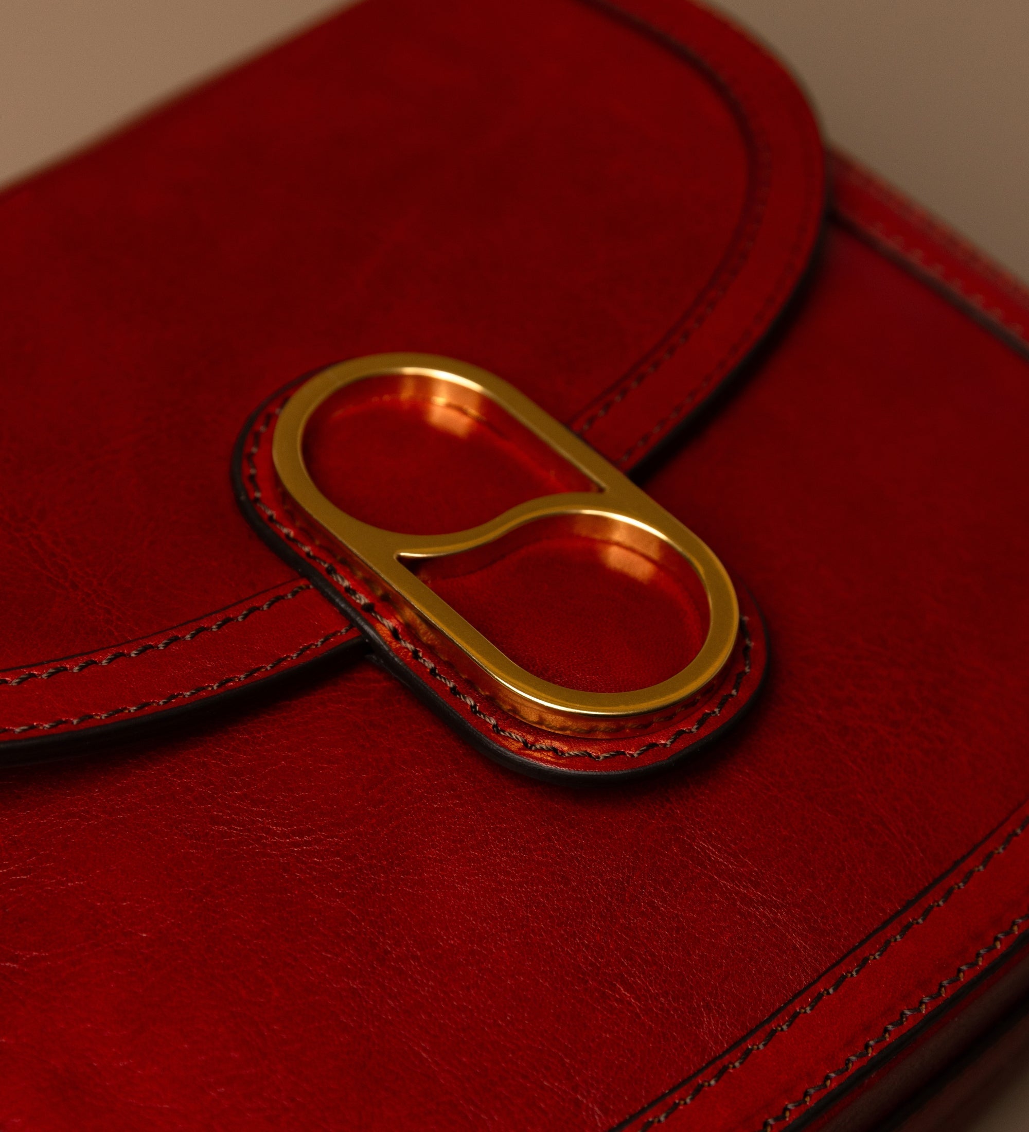 Womens Leather Saddle Bag - Villette