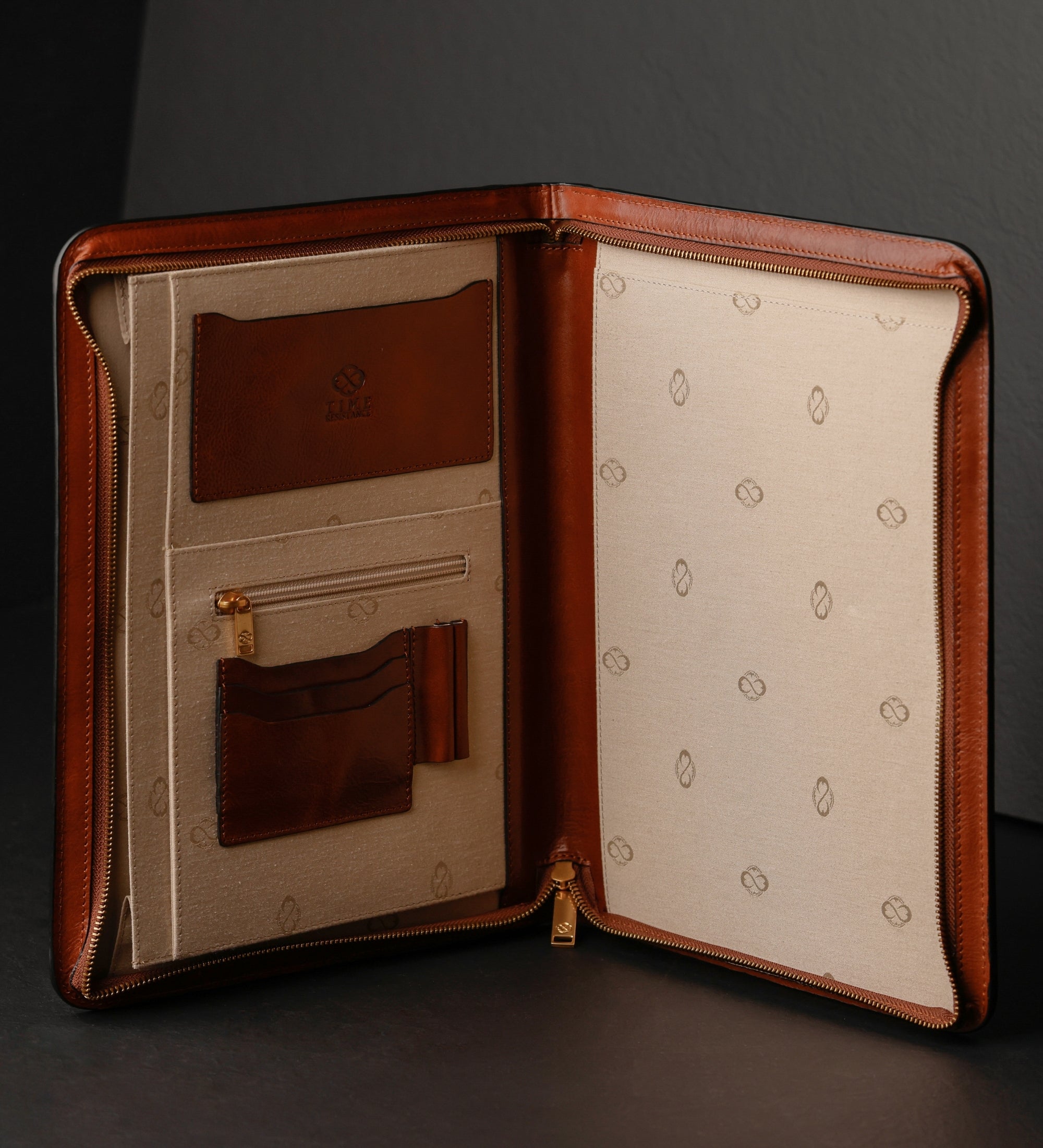 Womens Leather A4 Documents Folder Organizer - Candide