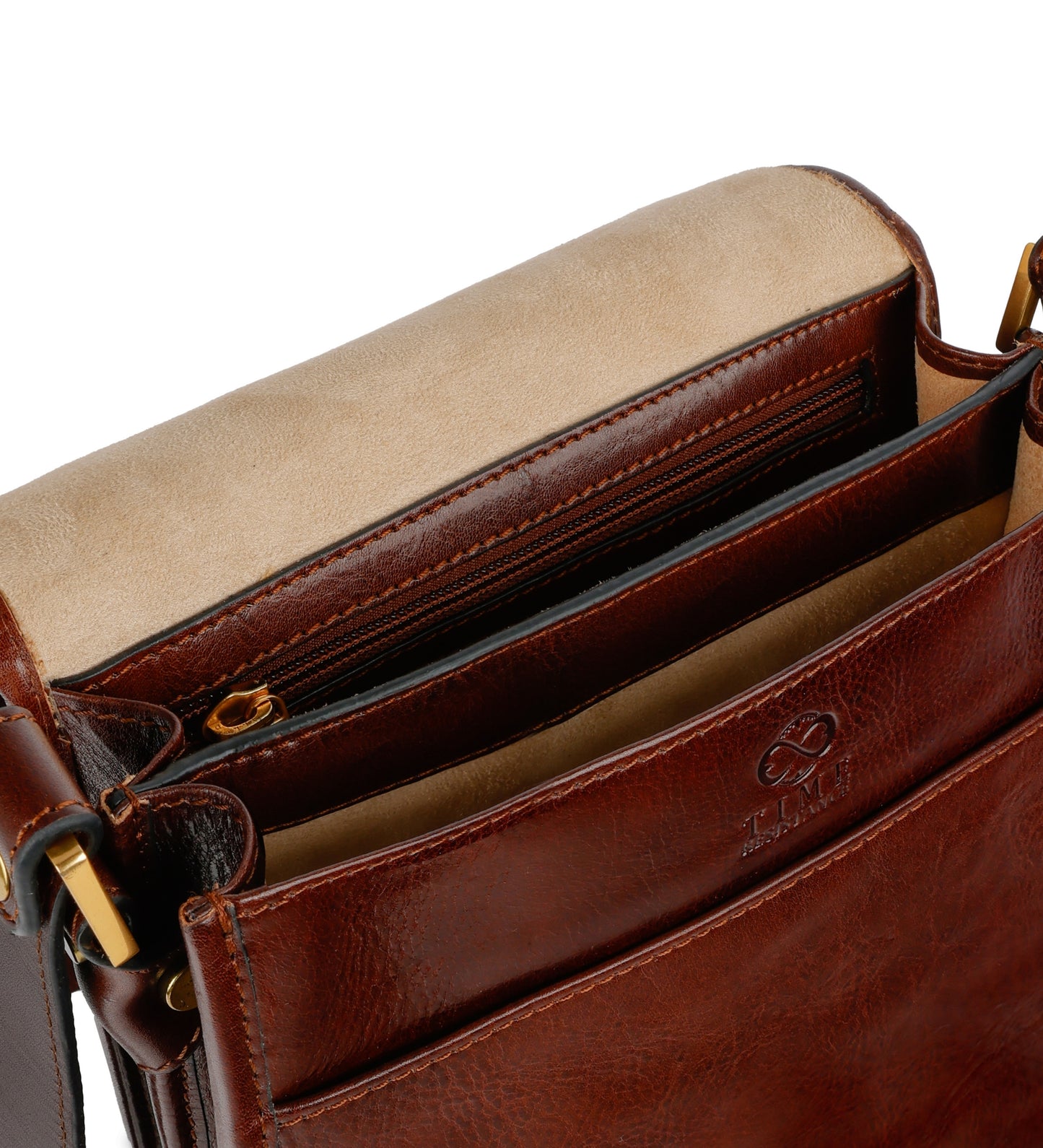 Small Leather Messenger Bag - On The Road