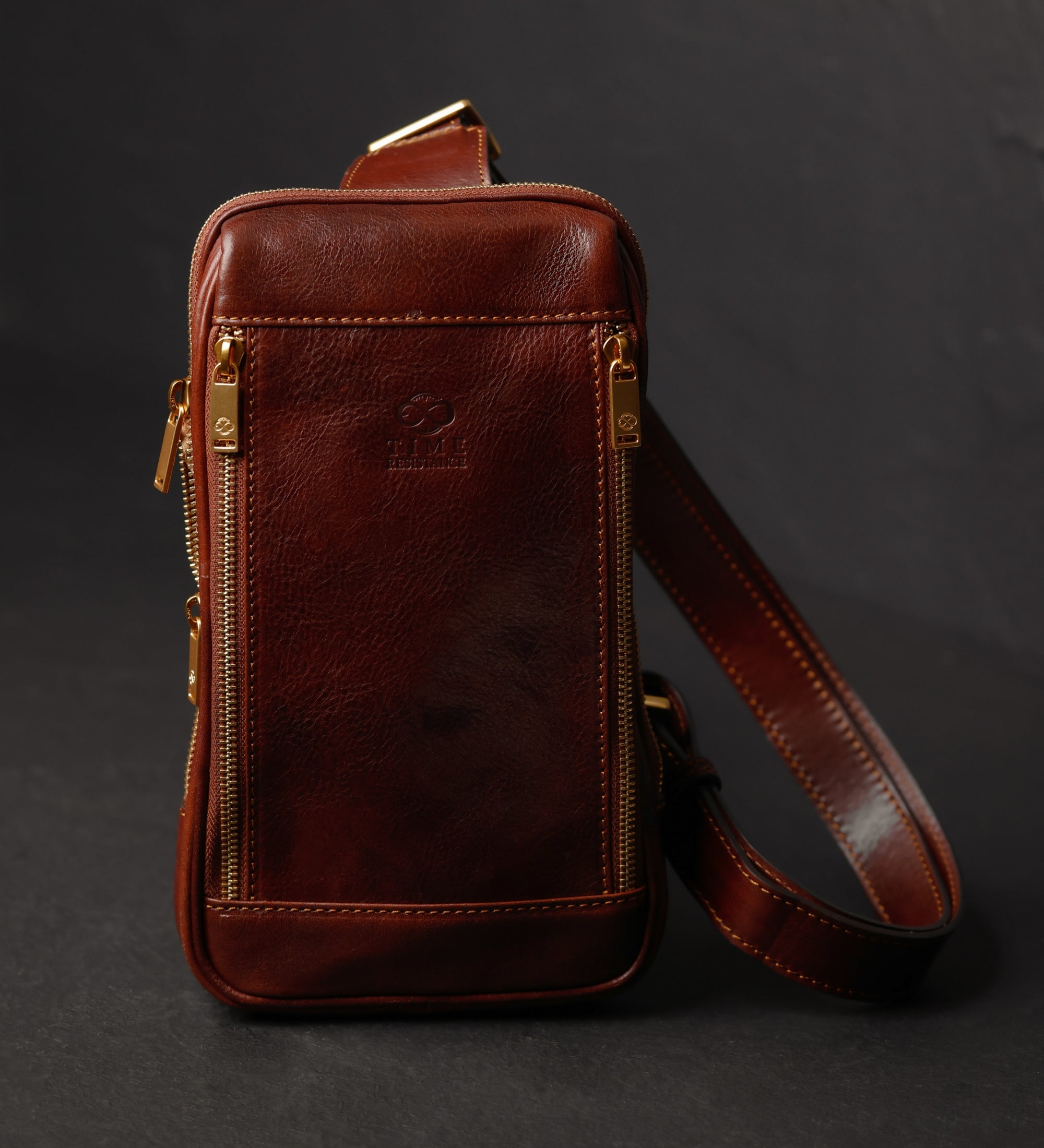 Leather Sling Bag Chest Bag - Kim