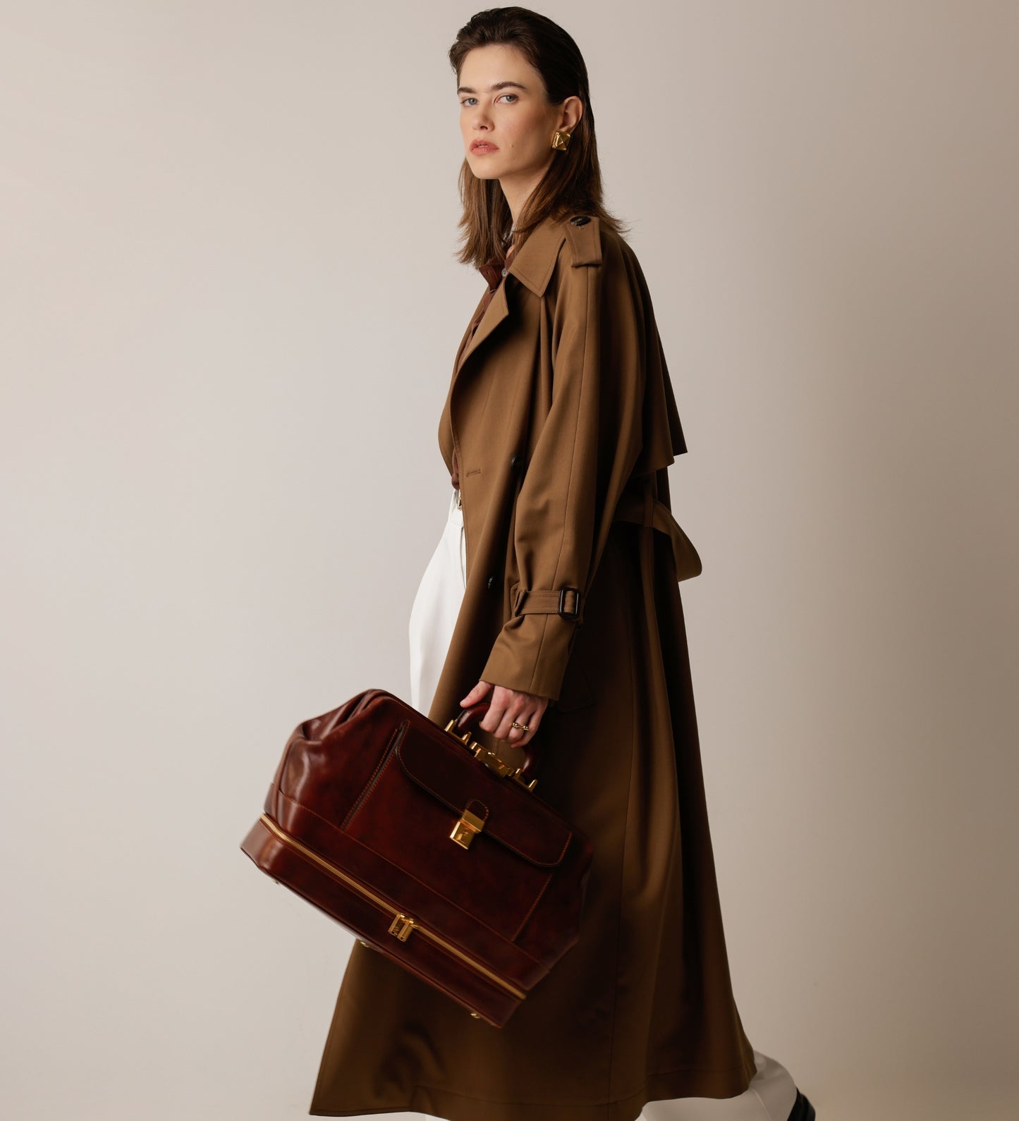 Large Italian Leather Doctor Bag for Women - The Master and Margarita