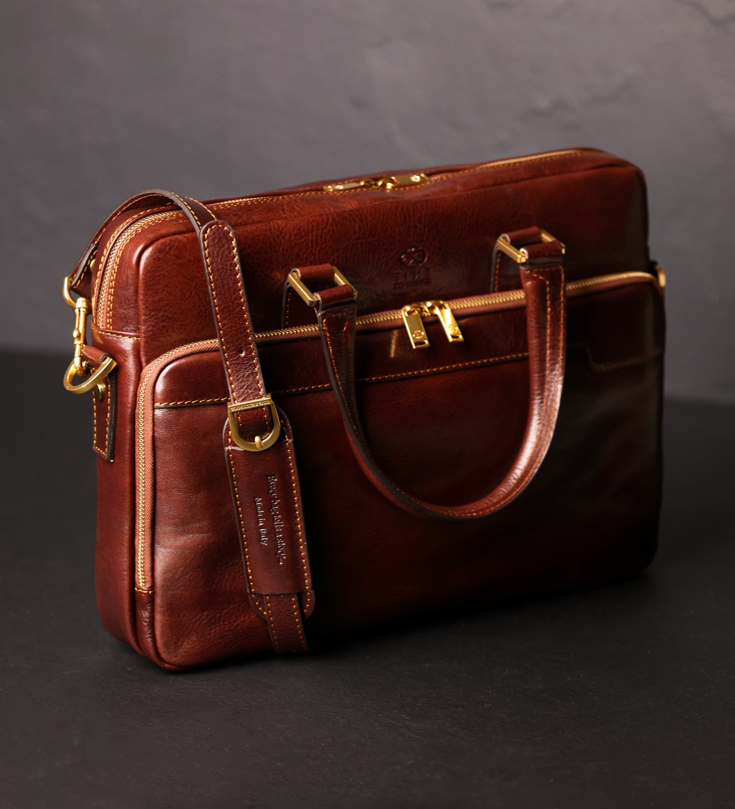 Leather Briefcase Laptop Bag - Orlando