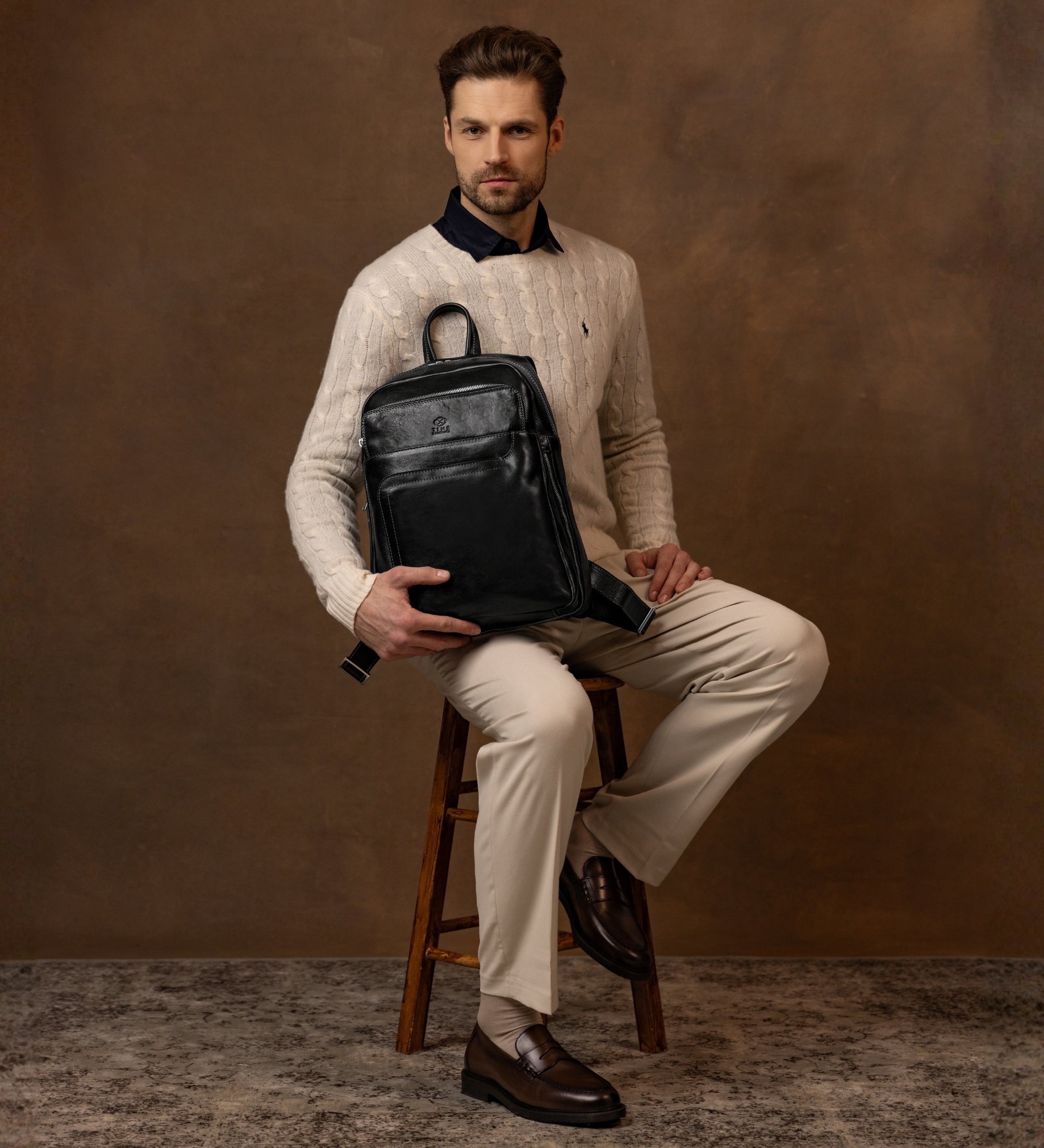 Large Leather Backpack - L.A. Confidential