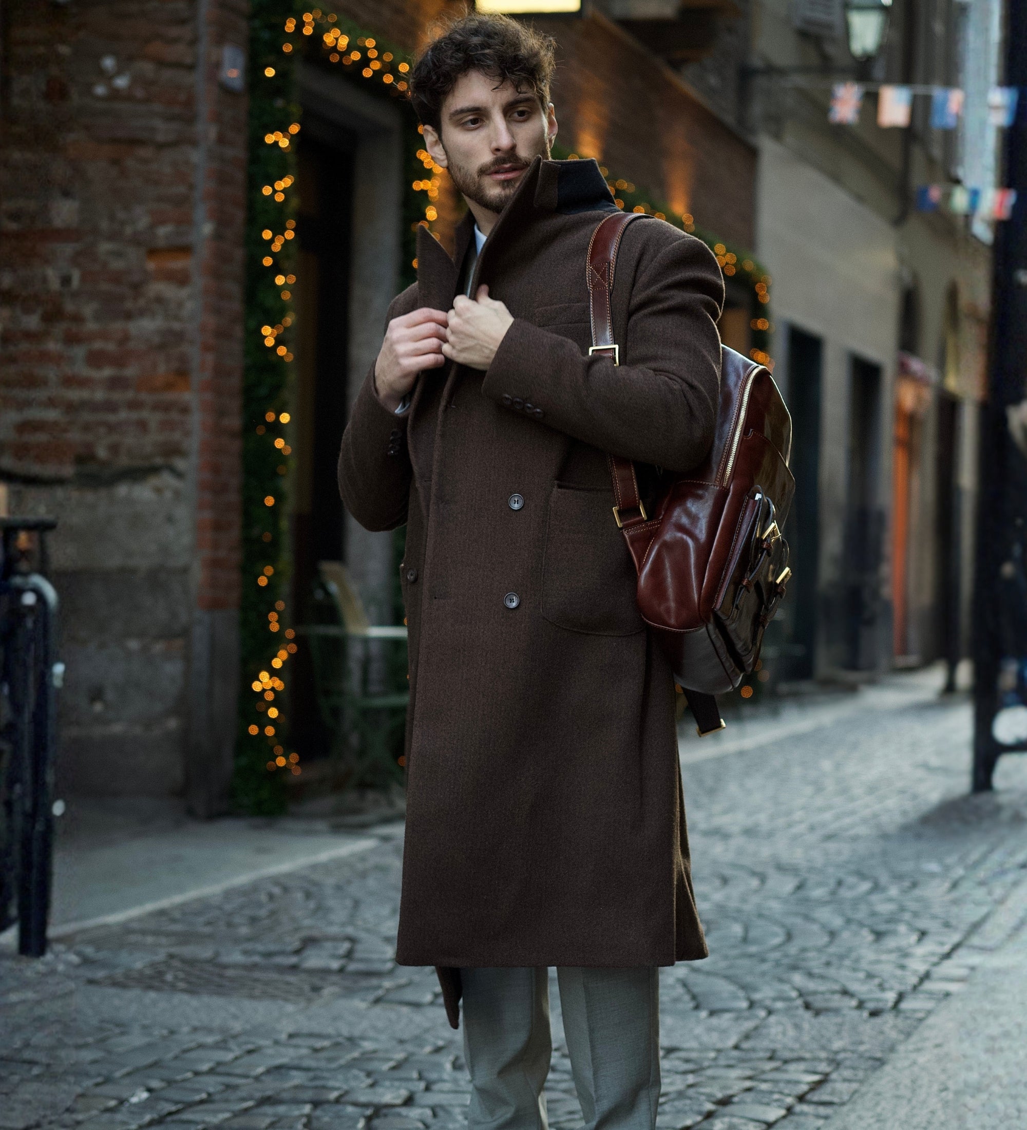 Large Leather Backpack for Men - The Divine Comedy