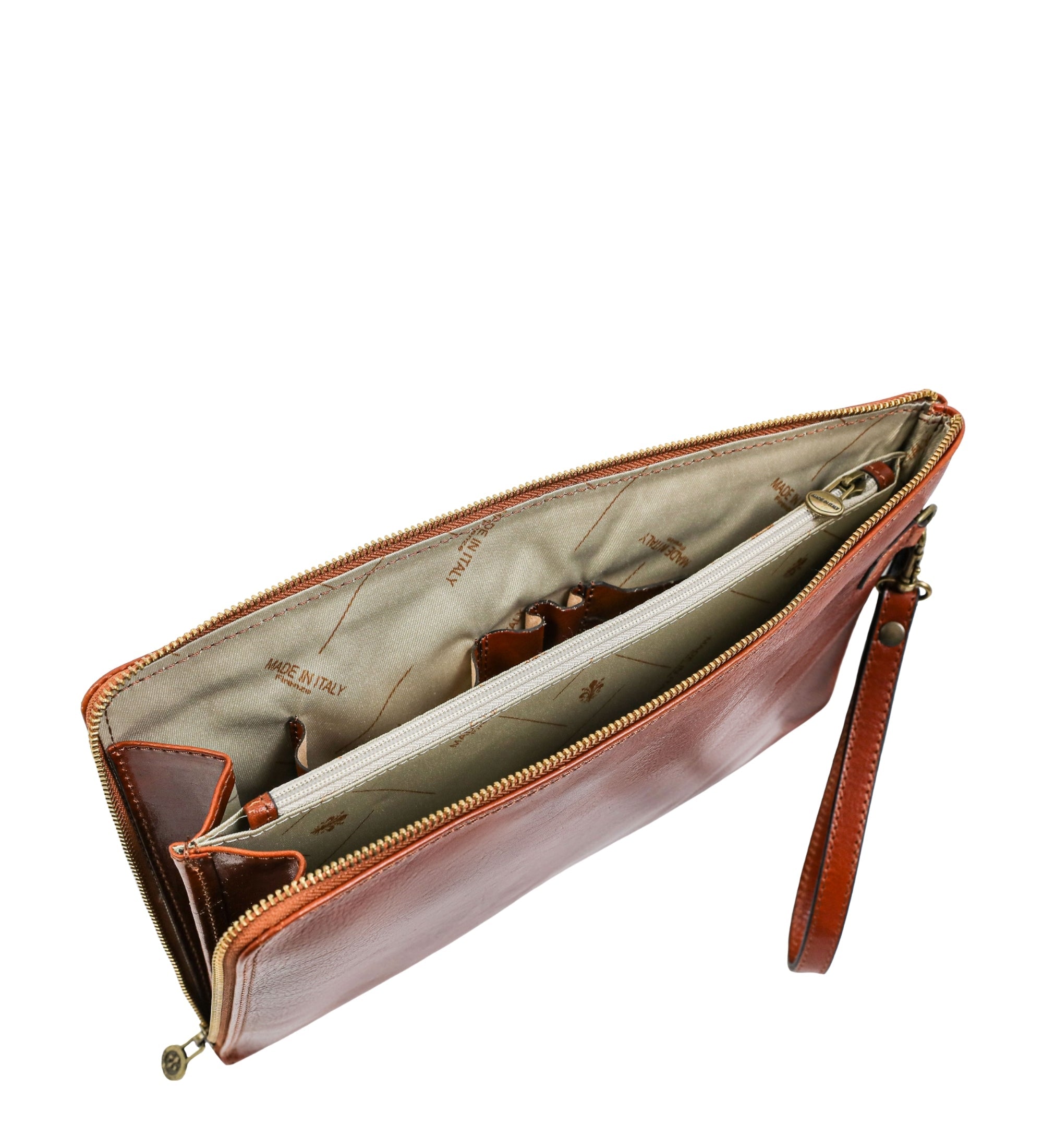 Large Leather Mens Clutch Purse - The Brothers Karamazov