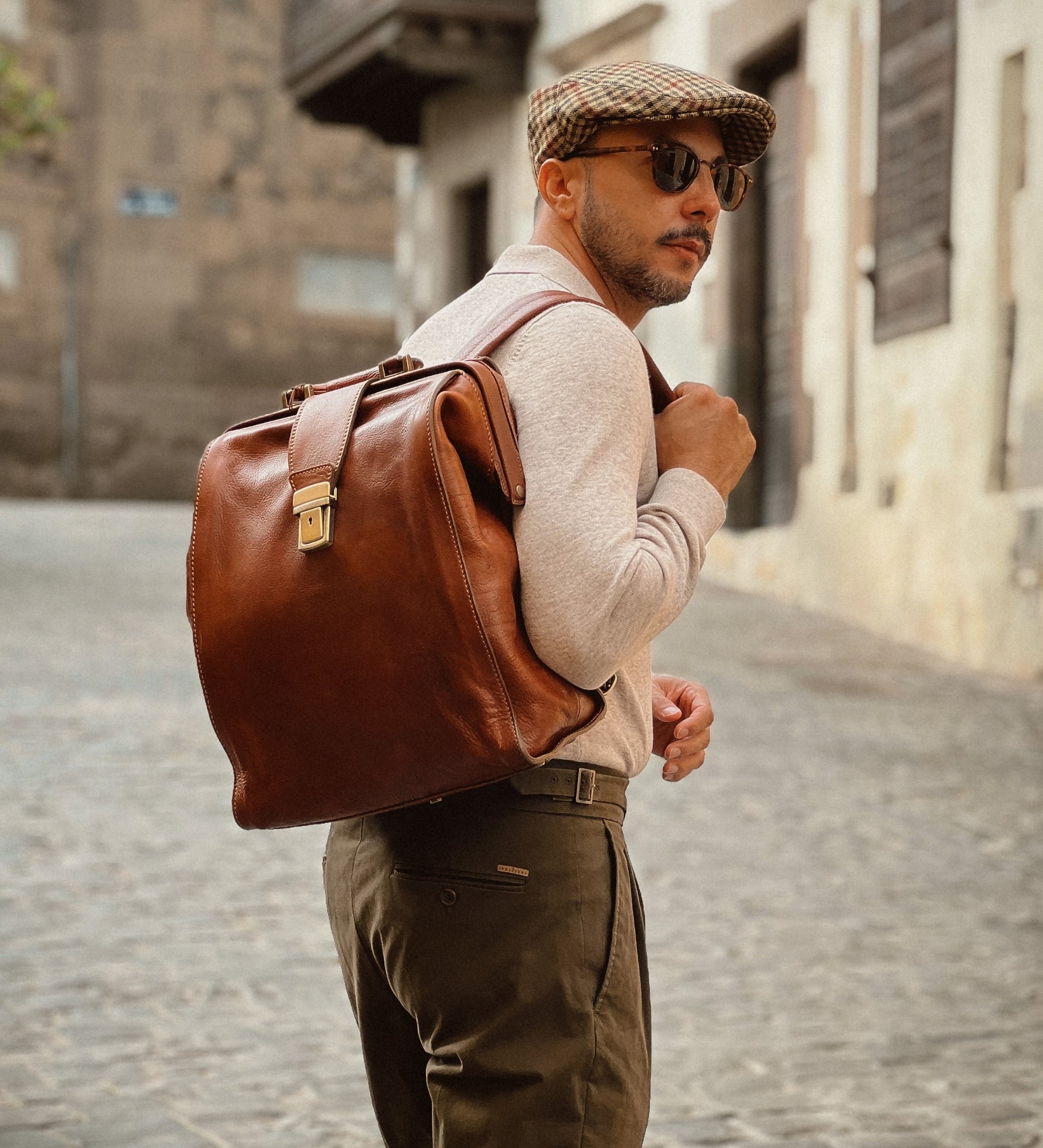 Leather Backpack - A Brief Story of Time