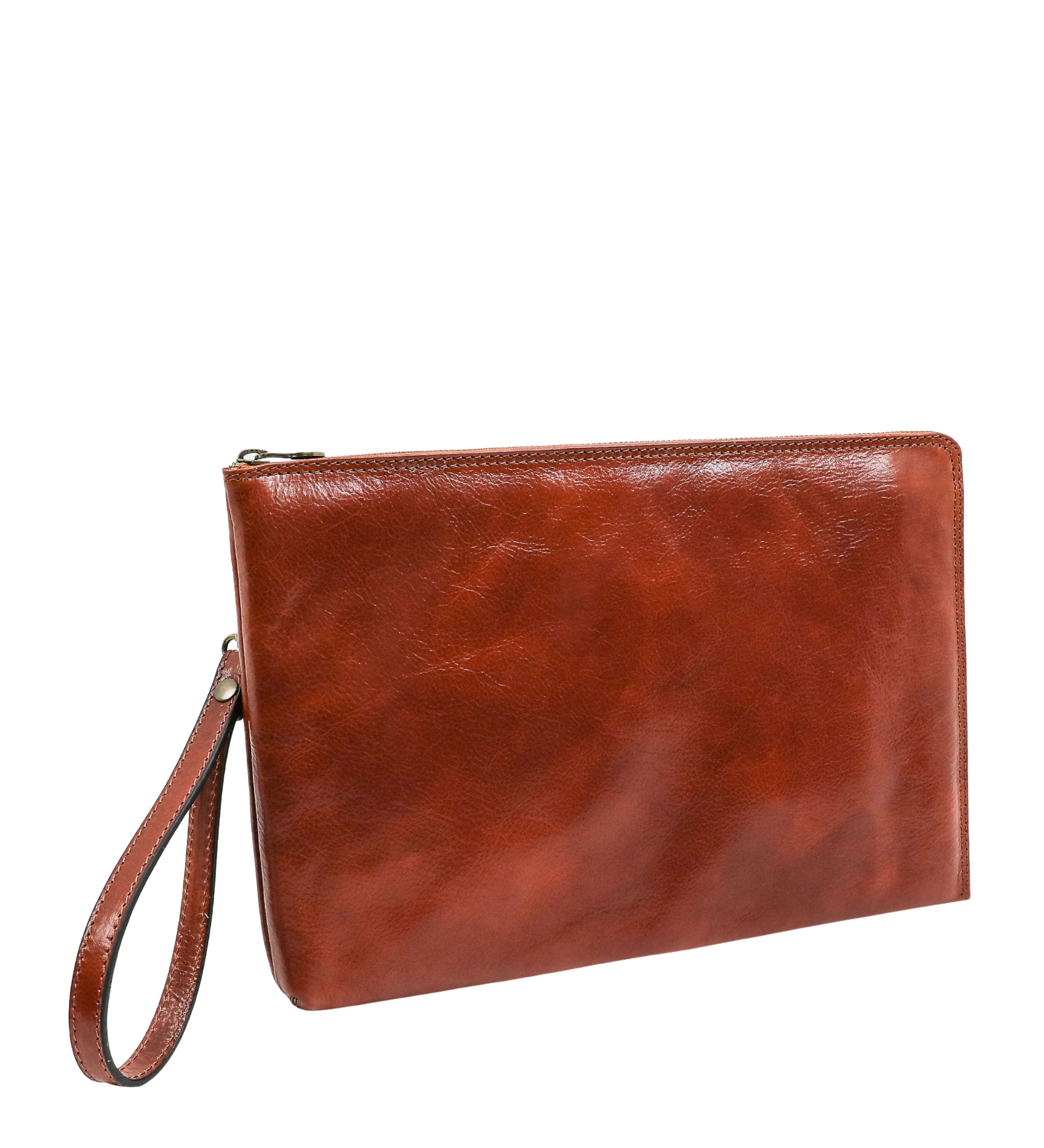 Large Leather Mens Clutch Purse - The Brothers Karamazov