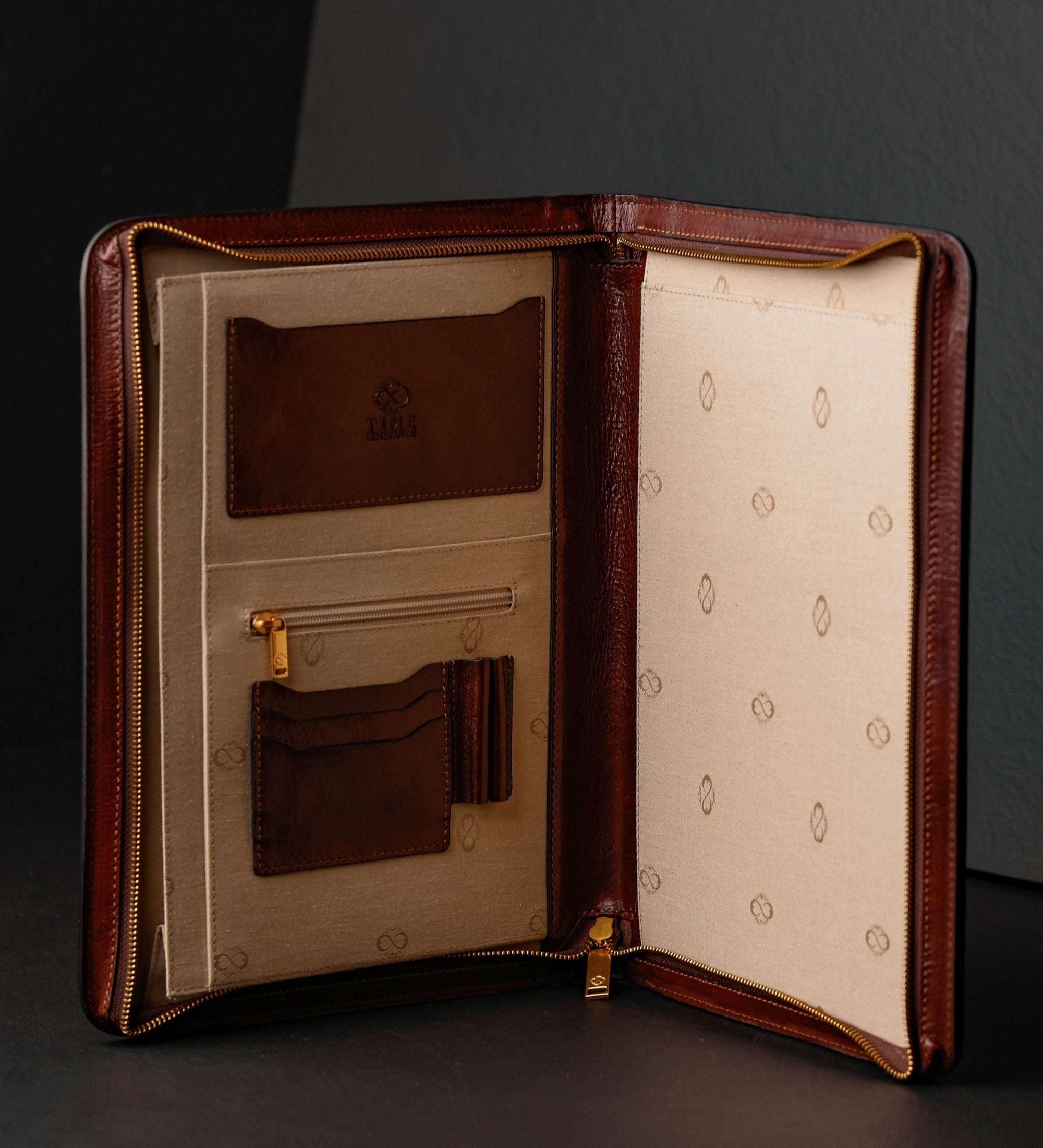 Womens Leather A4 Documents Folder Organizer - Candide