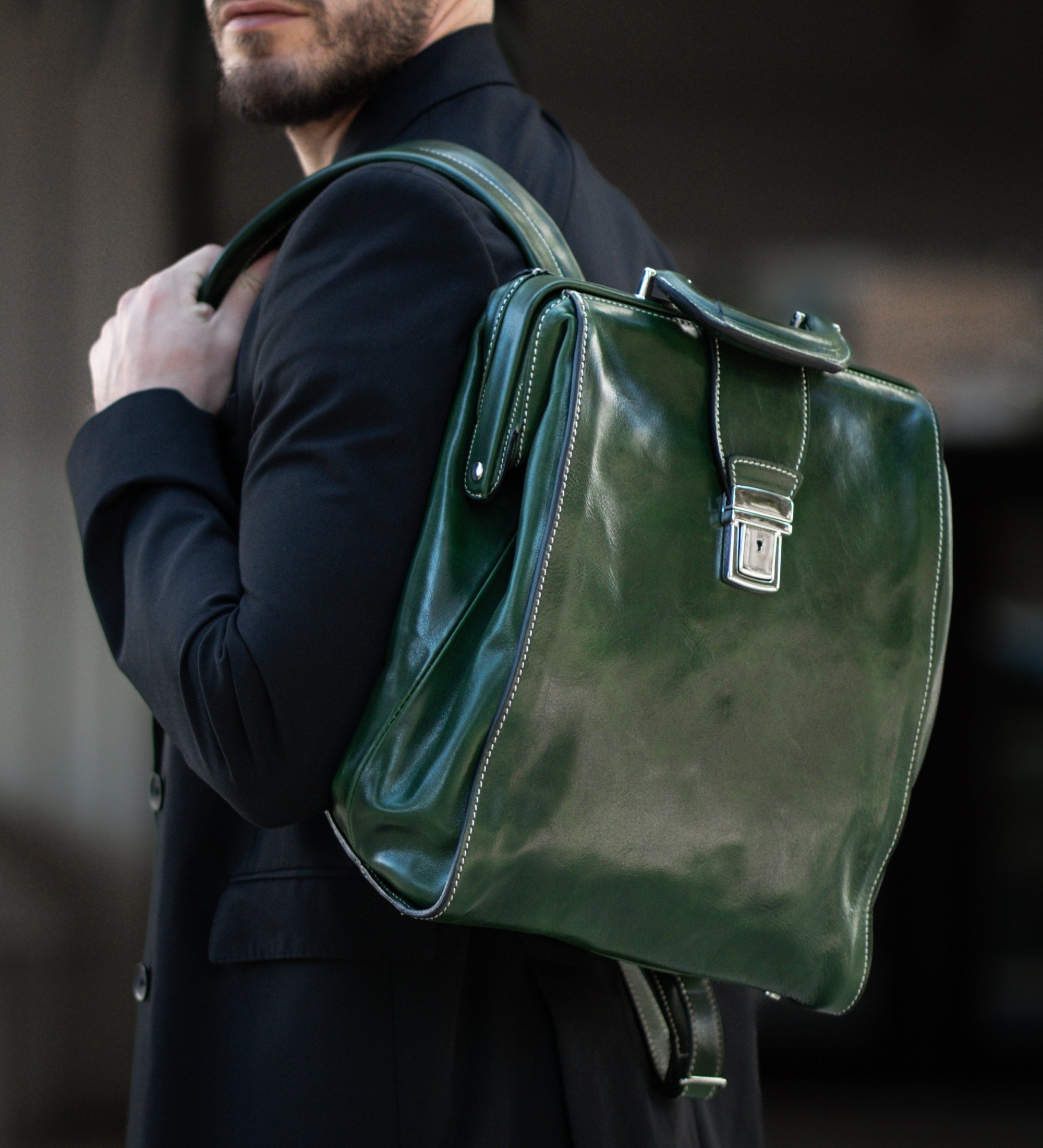 Leather Backpack - A Brief Story of Time