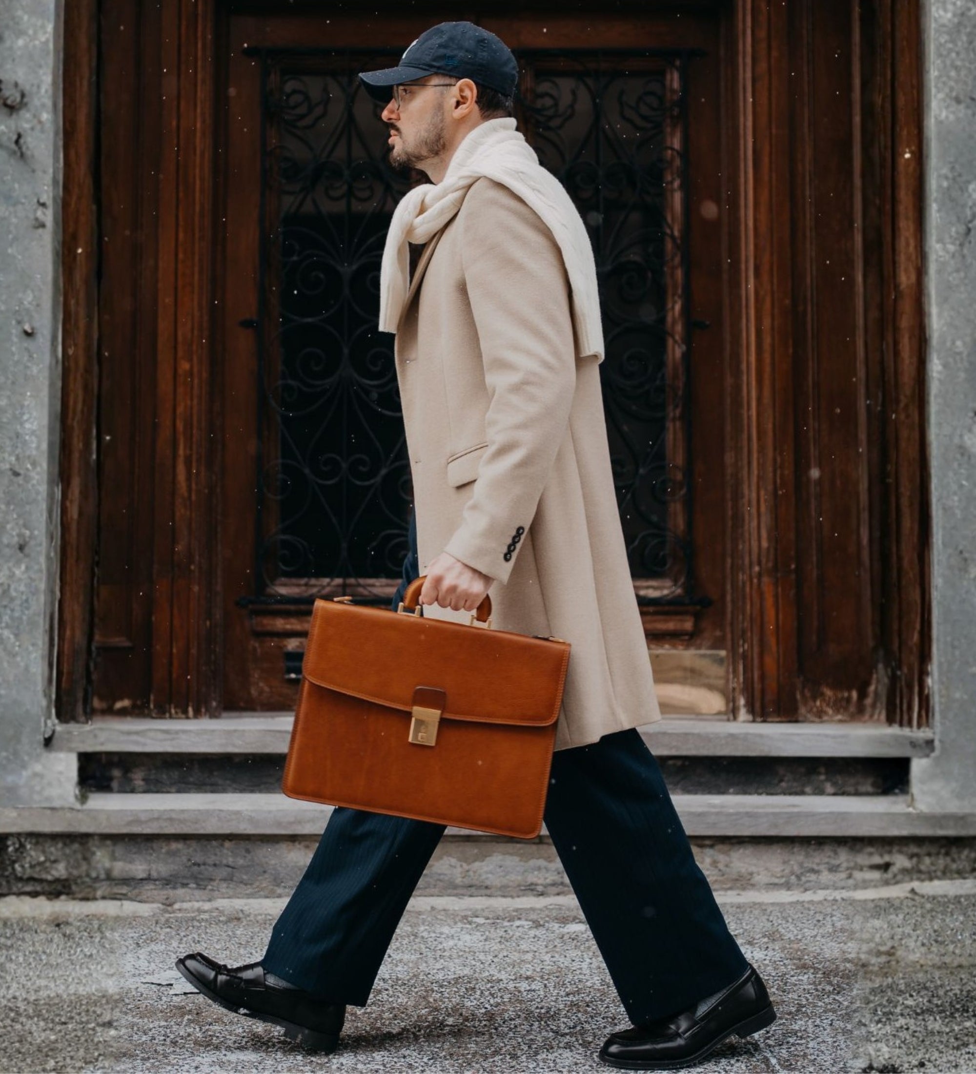 Leather Briefcase - The Sound of the Mountain