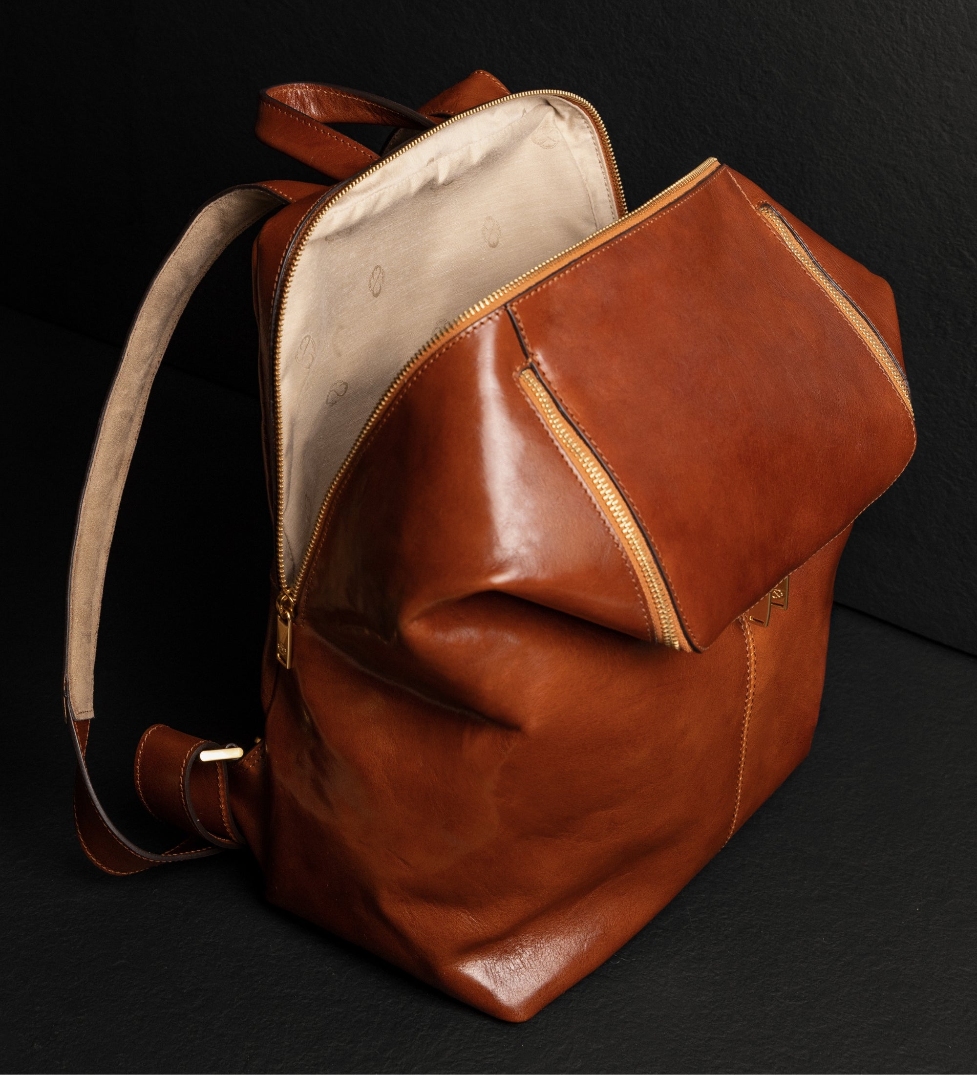 Leather Backpack - A Bend in the River