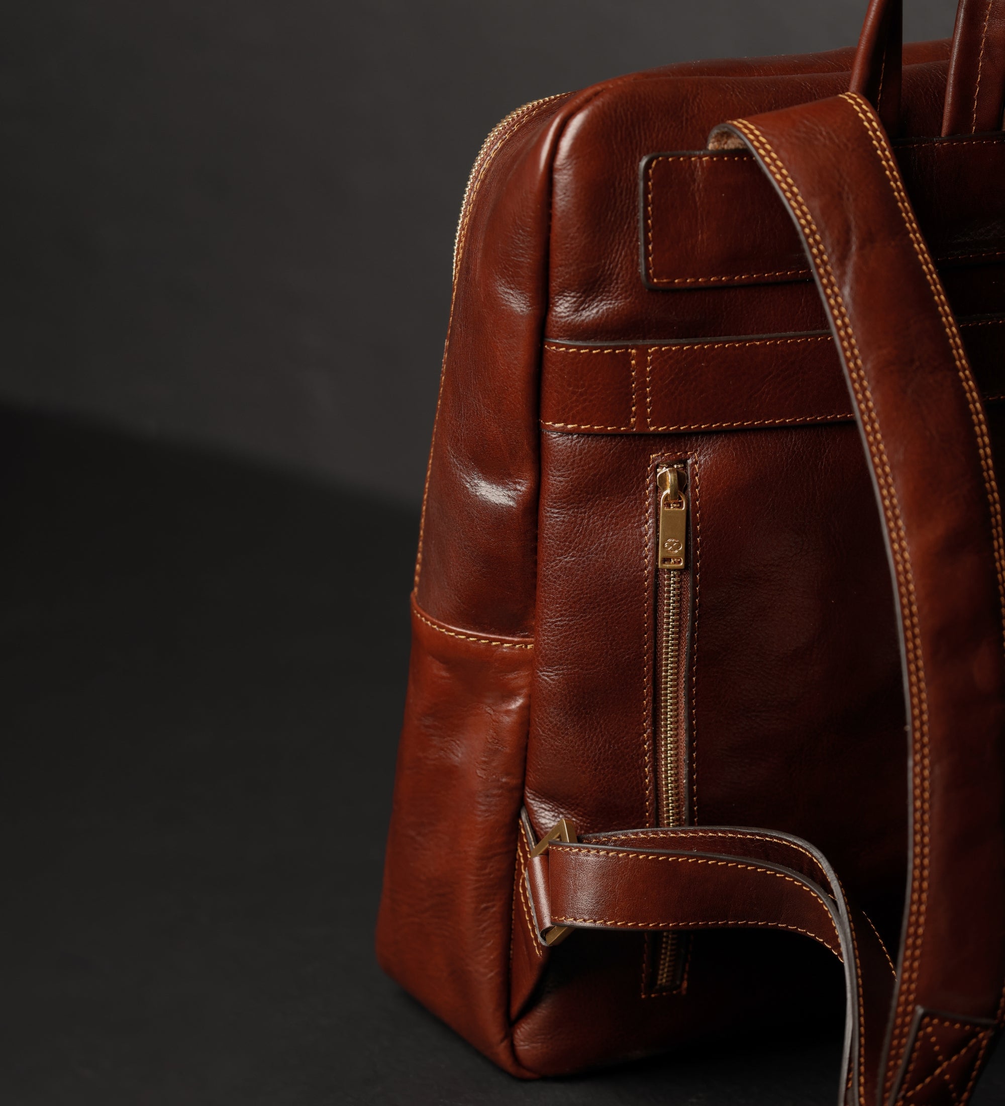 Womens Leather Backpack Travel Bag - The Divine Comedy